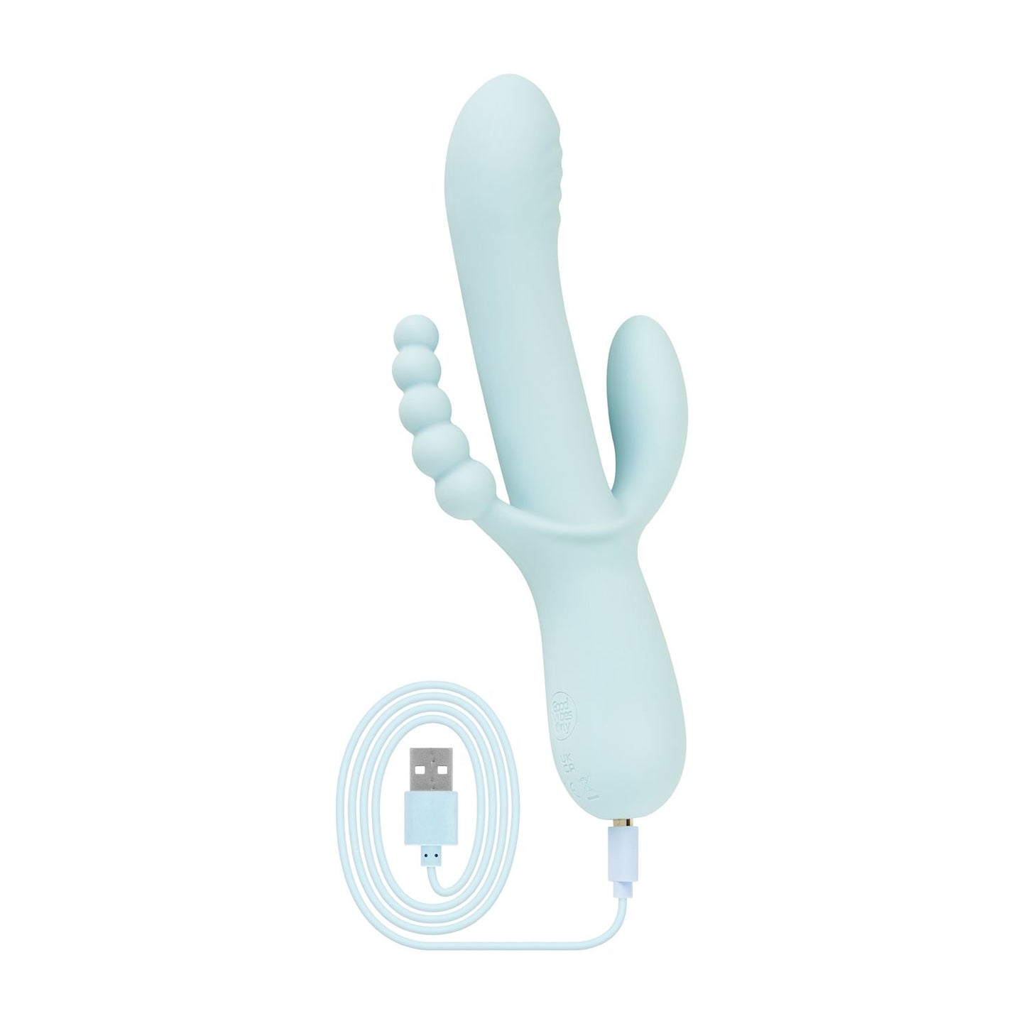 Good Vibes Only - Triple Stimulation Vibe - Soft Silicone - Blue – Rabbit Vibrator