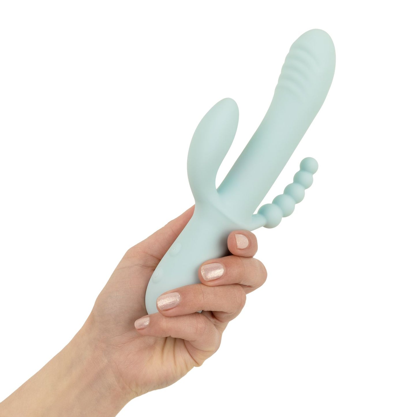 Good Vibes Only - Triple Stimulation Vibe - Soft Silicone - Blue – Rabbit Vibrator
