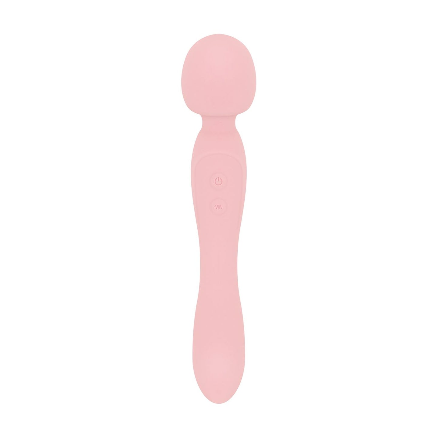 Good Vibes Only - Double-Sided Wand Vibrator - Soft Silicone - Pink – Silicone Wand Vibrator