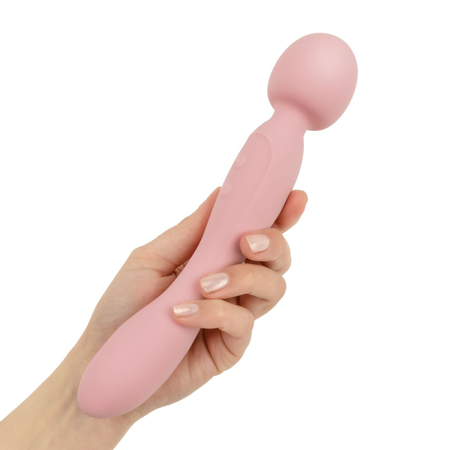 Good Vibes Only - Double-Sided Wand Vibrator - Soft Silicone - Pink – Silicone Wand Vibrator