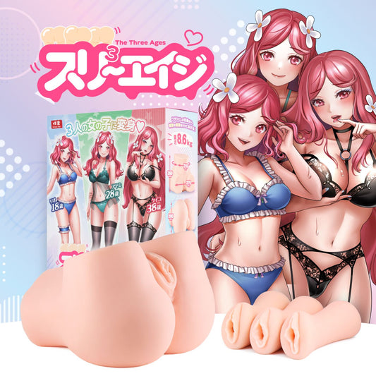 Seiraku Toys – The Three Ages Masturbator – Peach – Male Masturbator