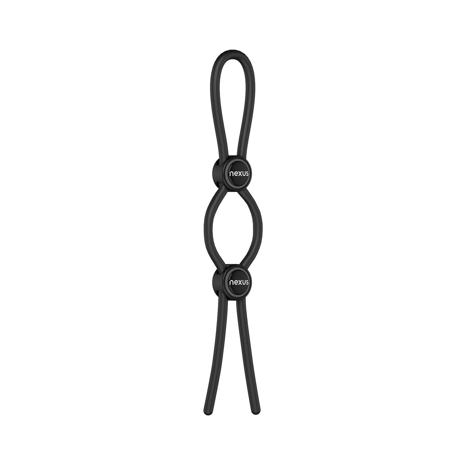 Nexus Forge Double Adjustable Penis Ring Black silicone