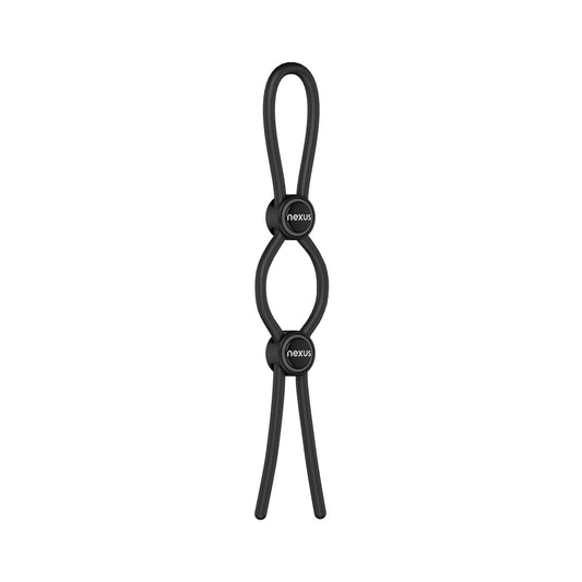 Nexus Forge Double Adjustable Penis Ring Black silicone
