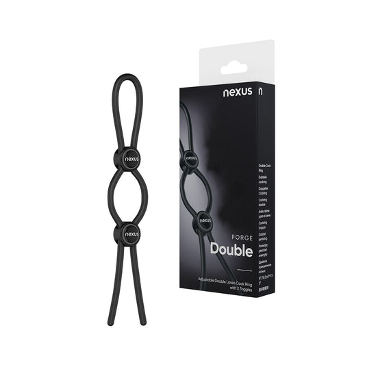 Nexus Forge - Double Adjustable Penis Ring - Black