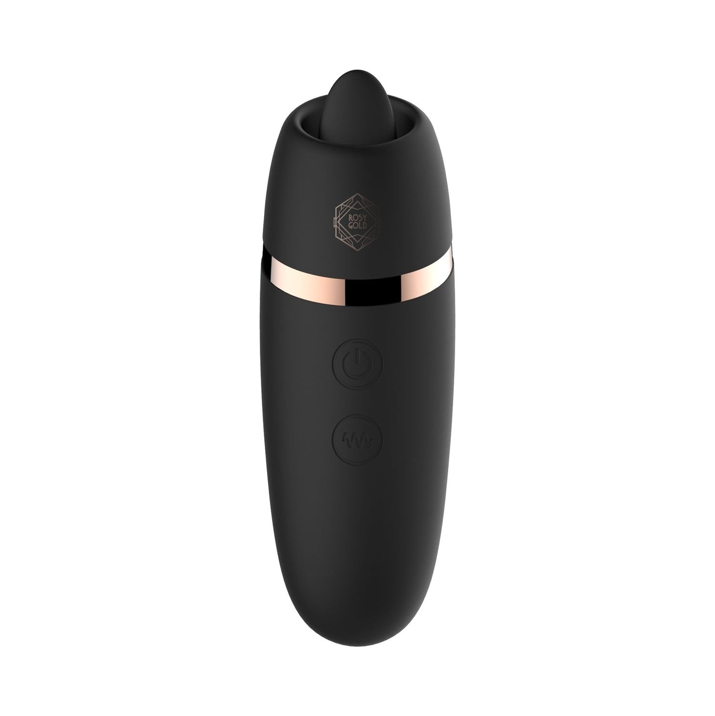 Rosy Gold – Estimulador Lambedor com Caixa de Carregamento de Luxo – Preto