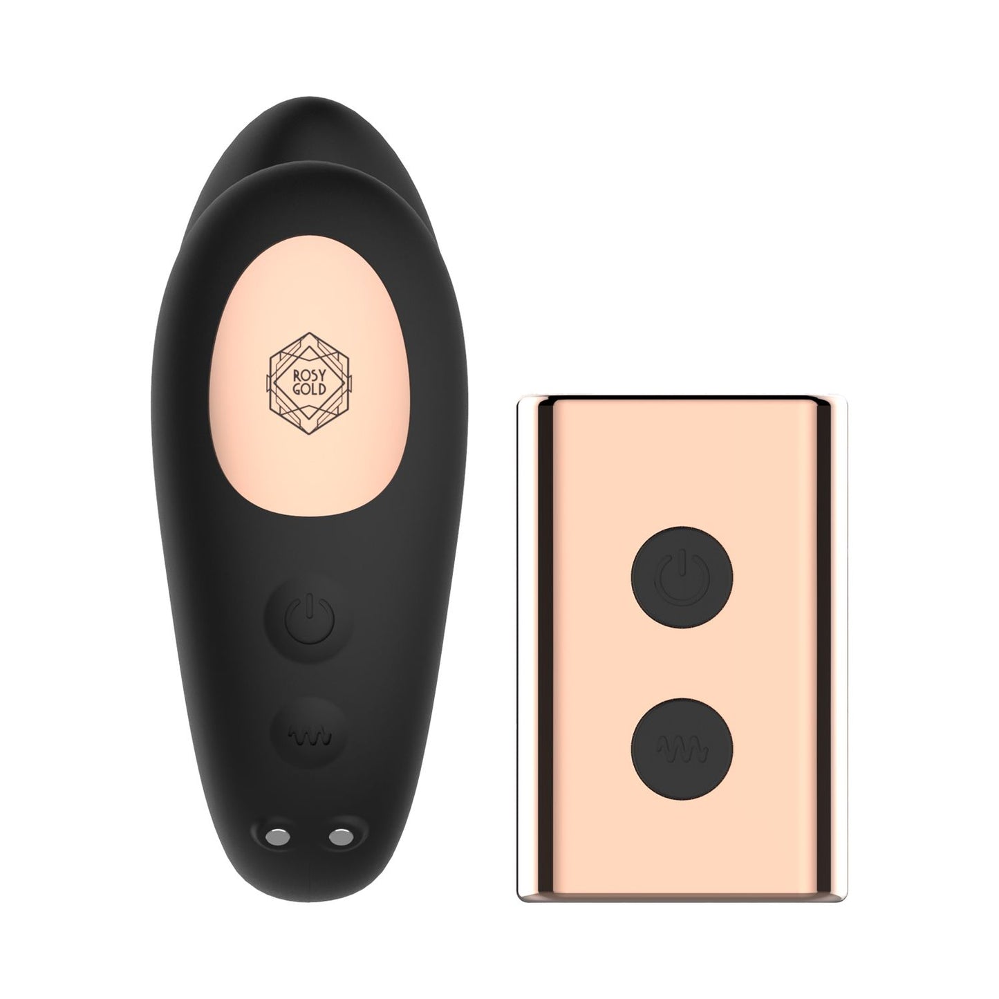 Rosy Gold – C-Shape Vibrator with Luxury Charging Case – Black – Clitoral Vibrator