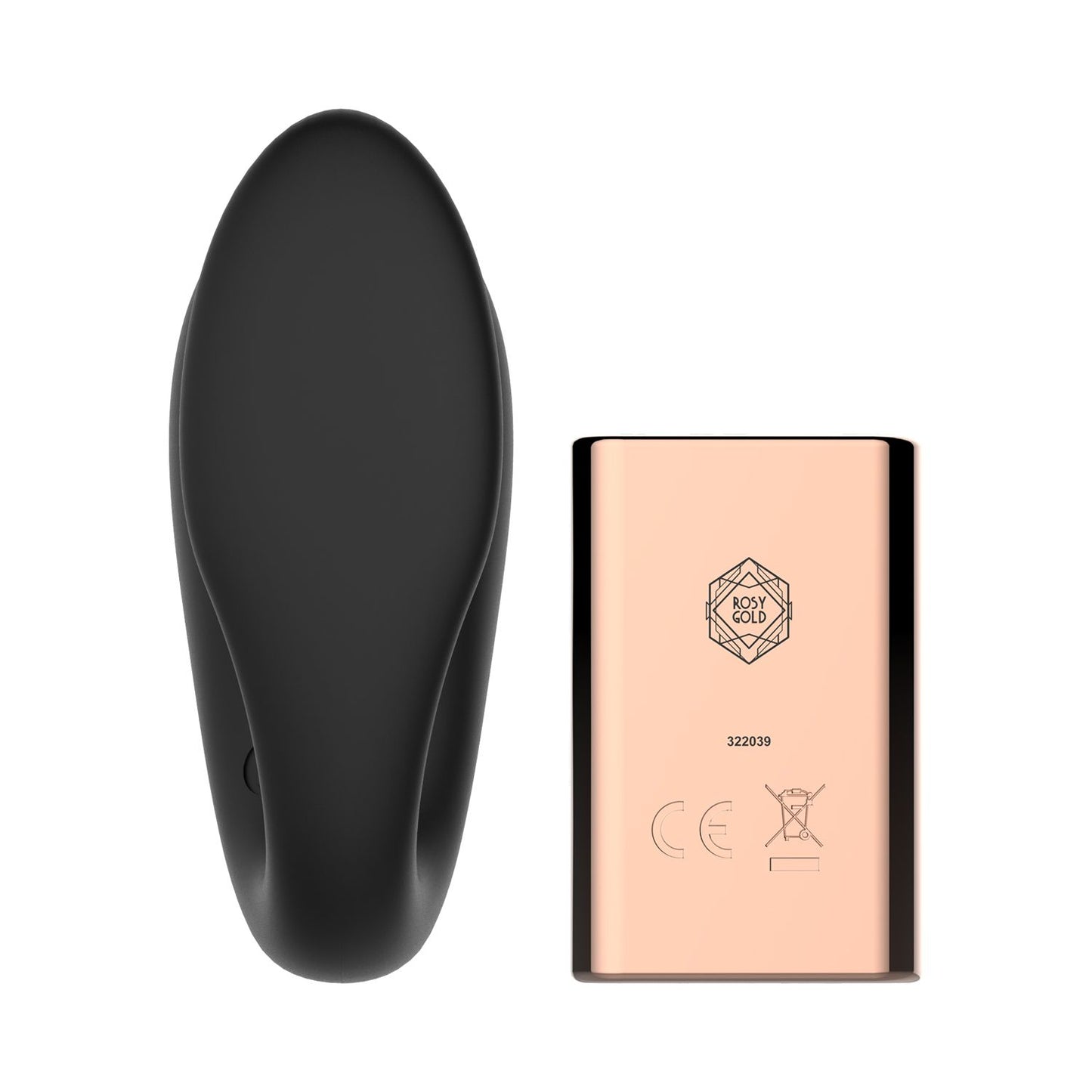 Rosy Gold – C-Shape Vibrator with Luxury Charging Case – Black – Clitoral Vibrator