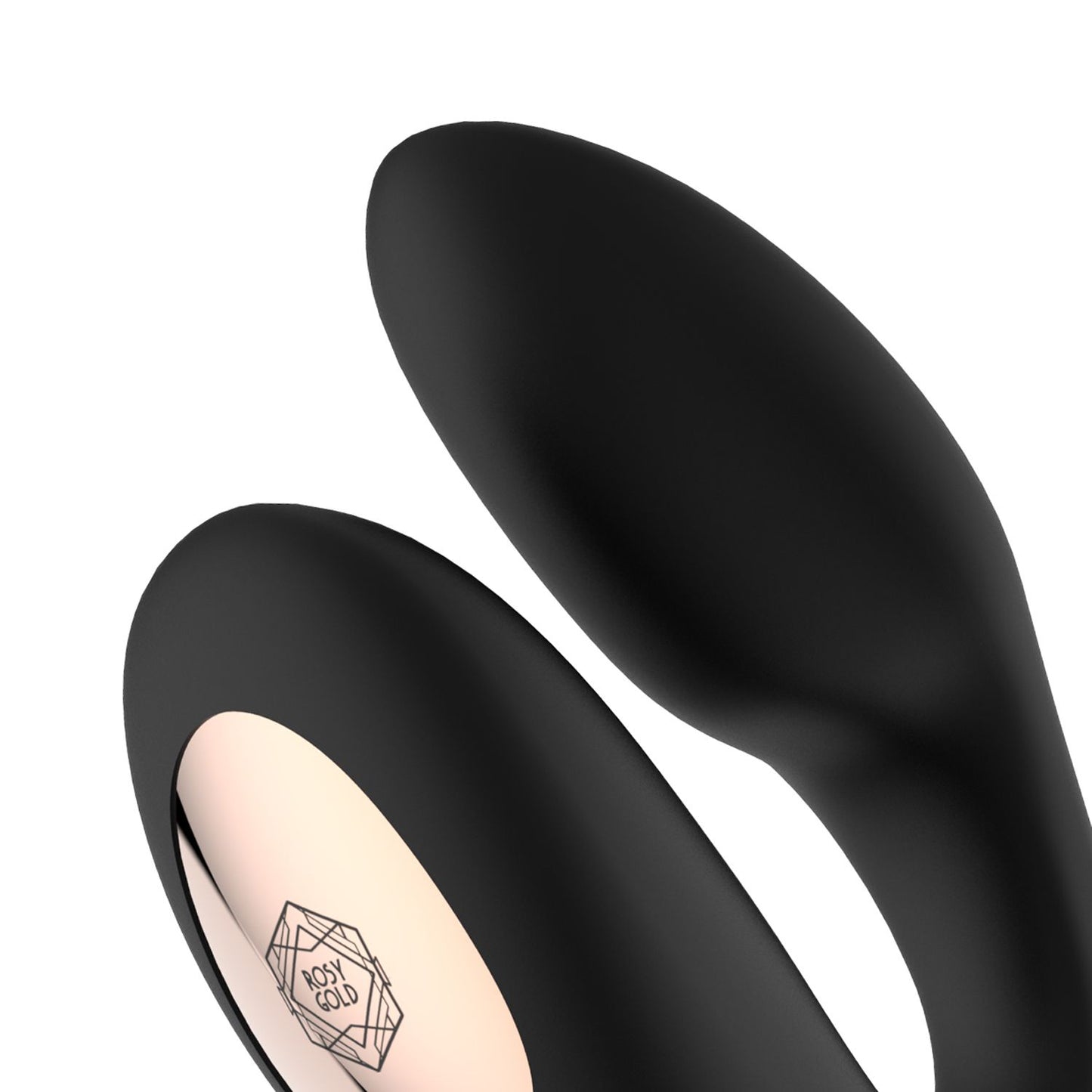 Rosy Gold – C-Shape Vibrator with Luxury Charging Case – Black – Clitoral Vibrator