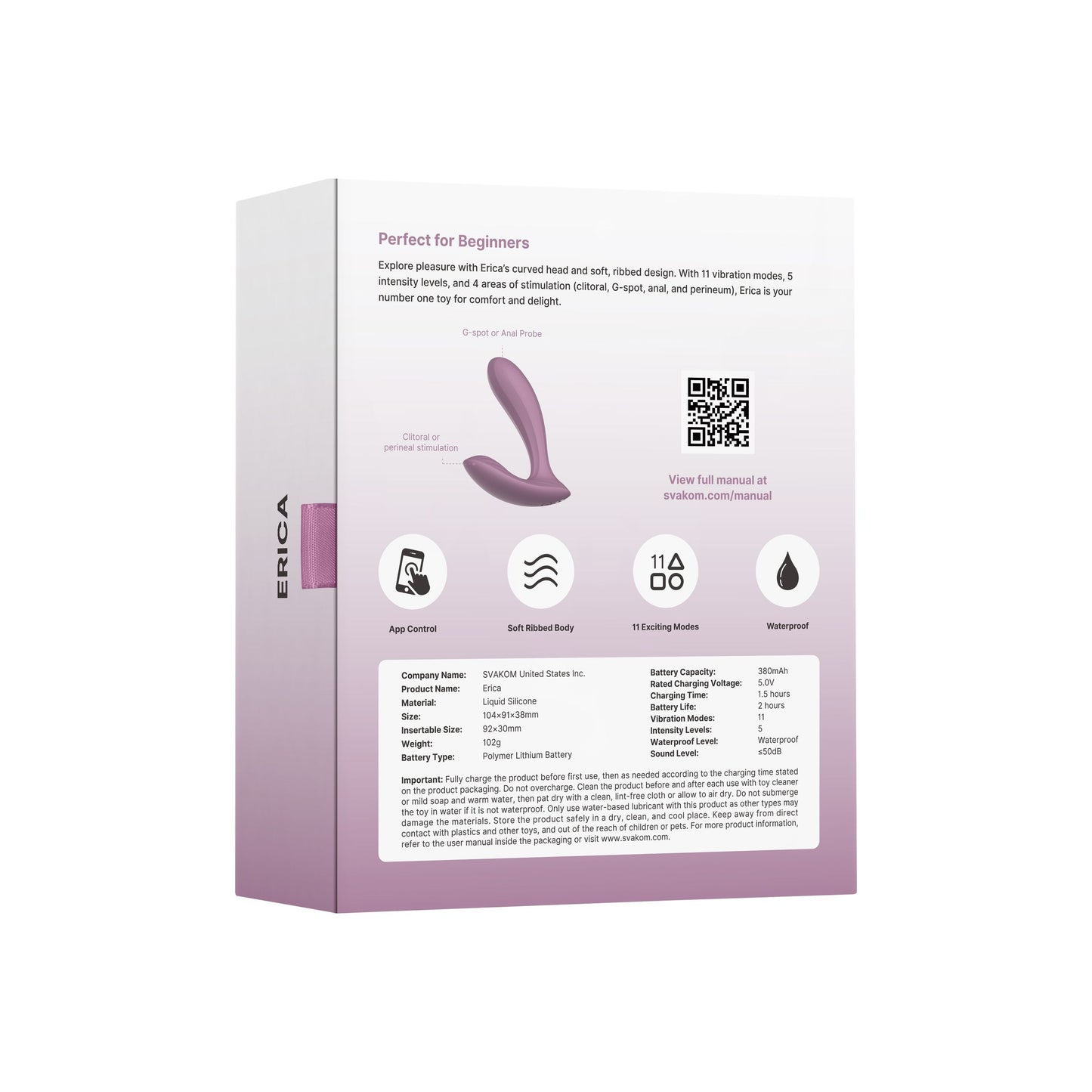 SVAKOM - Erica Wearable Vibrator - Pink