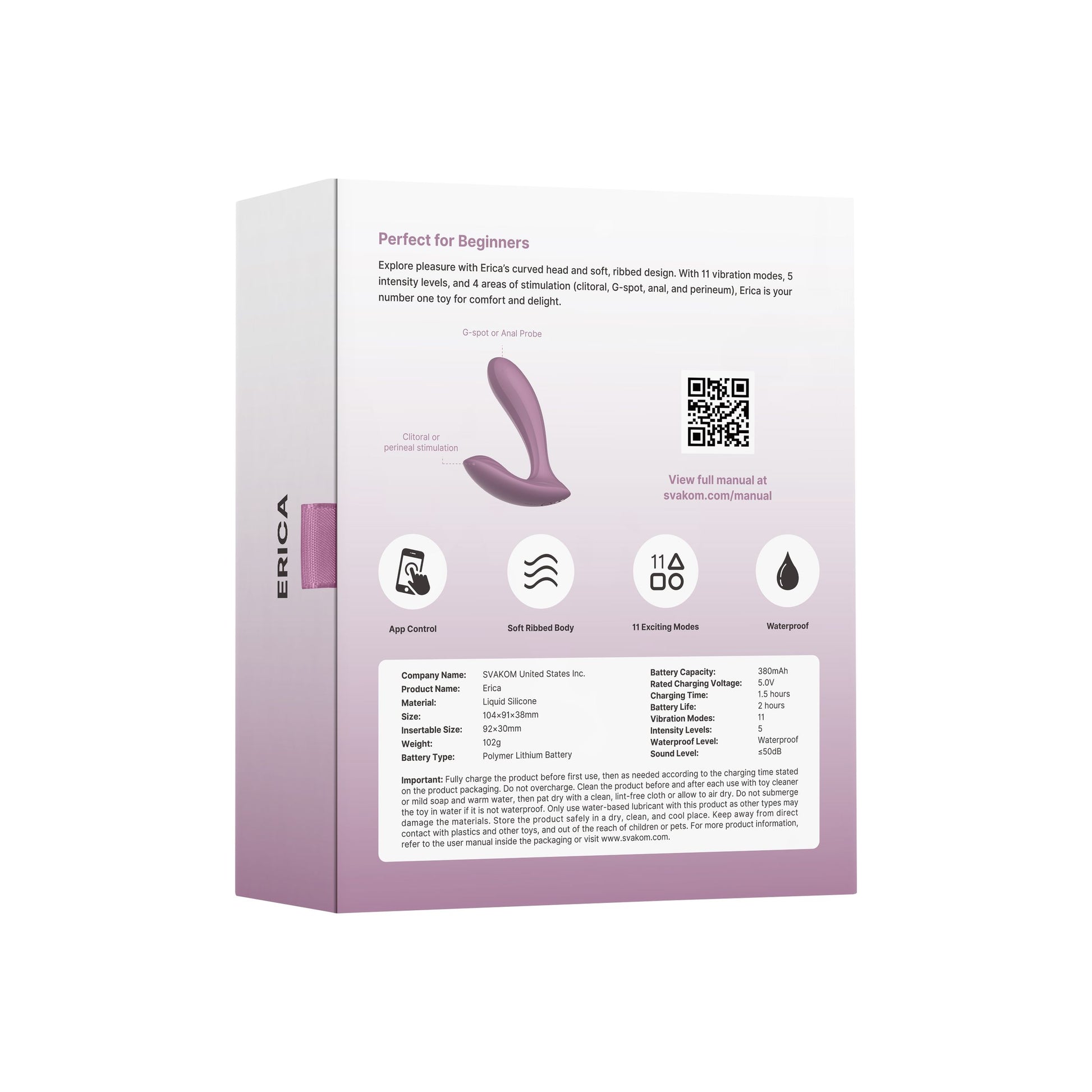 SVAKOM - Erica Wearable Vibrator - Pink