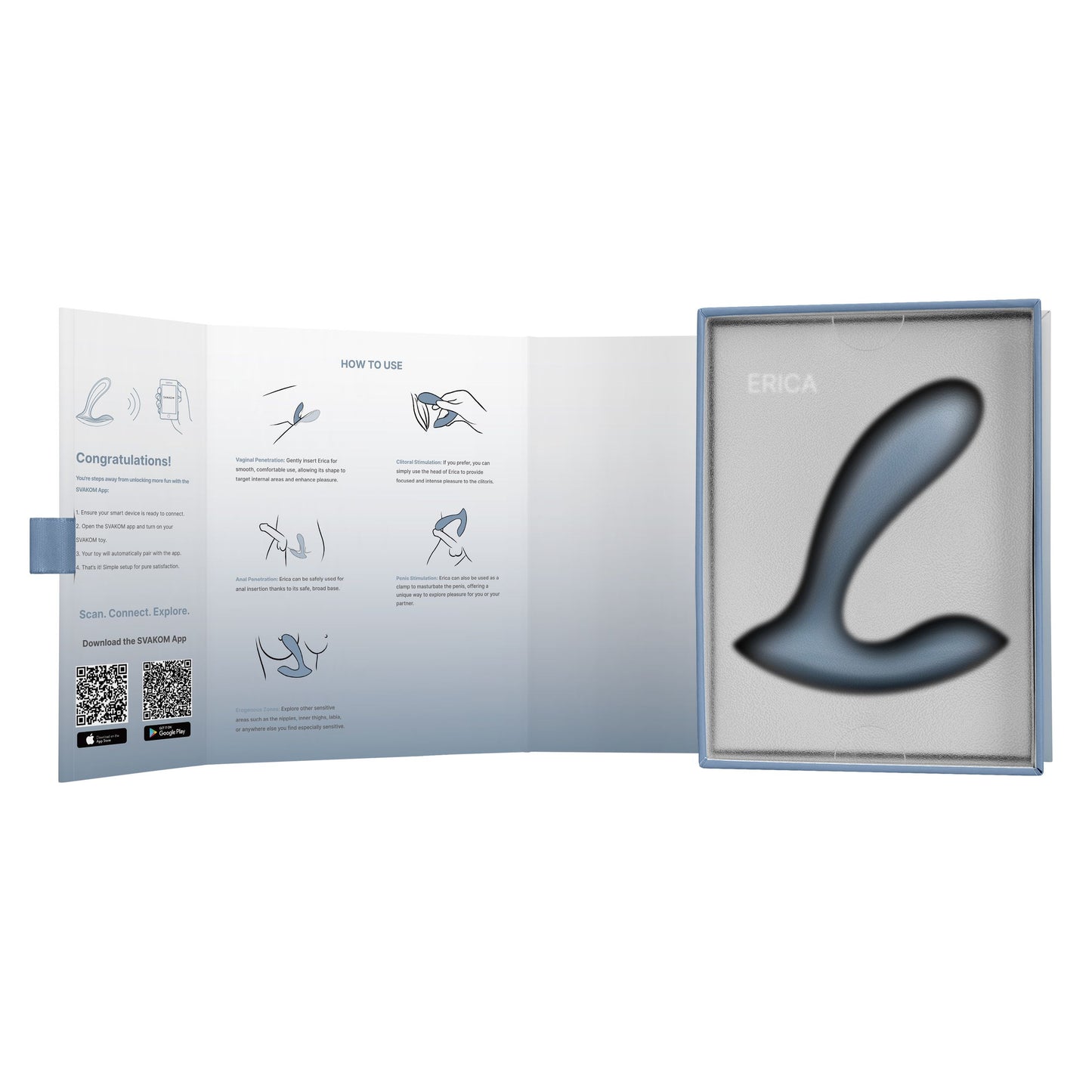 SVAKOM - Erica Wearable Vibrator Dusty Blue