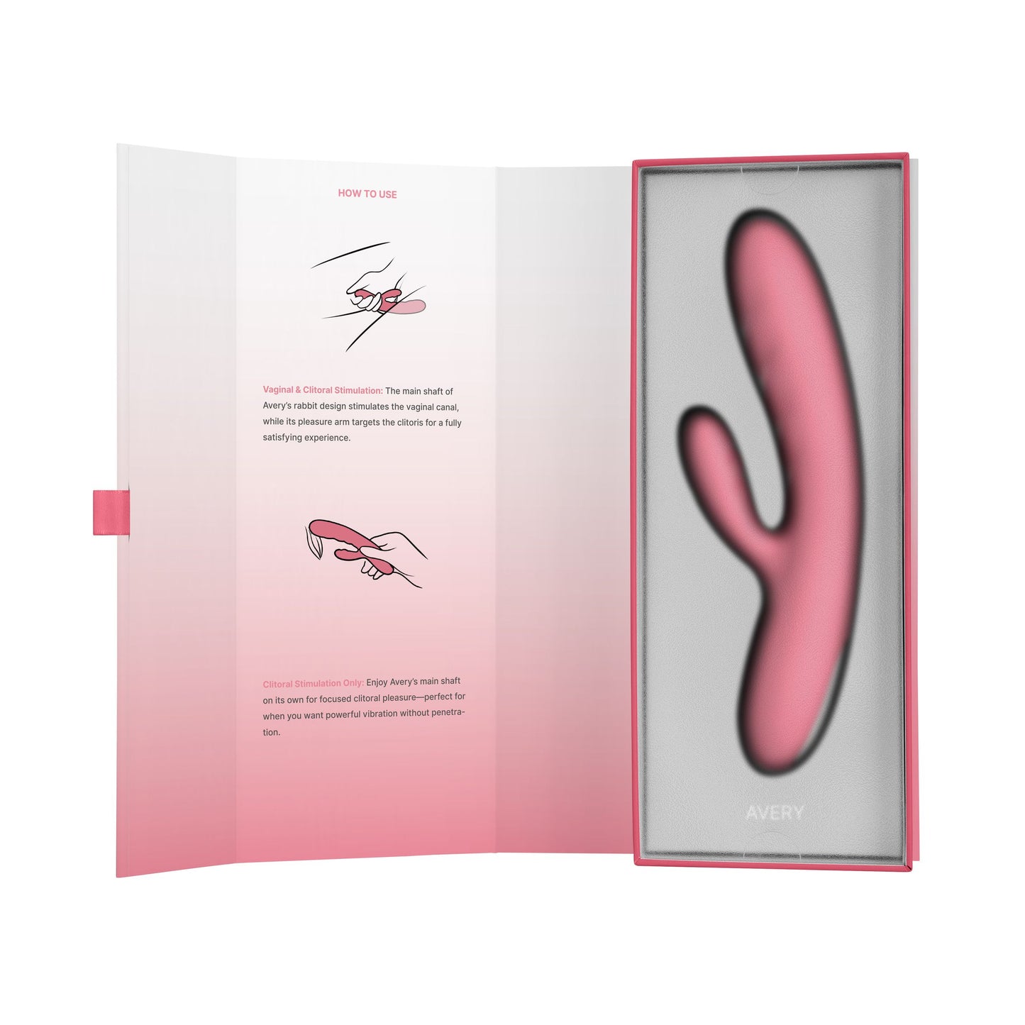 SVAKOM - Avery Thrusting Rabbit Vibrator - Strawberry Pink – G Spot Rabbit Vibrator