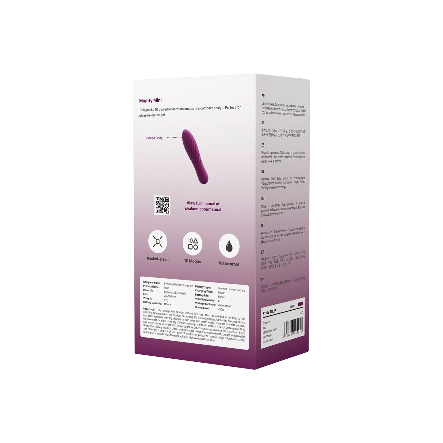 SVAKOM - Tulip Powerful Vibrator - Purple