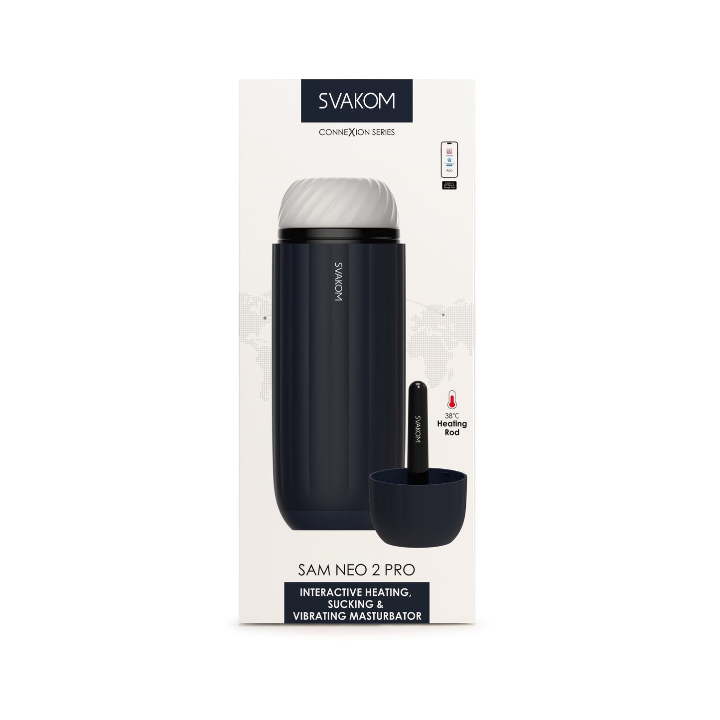 SVAKOM - Sam Neo 2 PRO Interactive Masturbator - Blue
