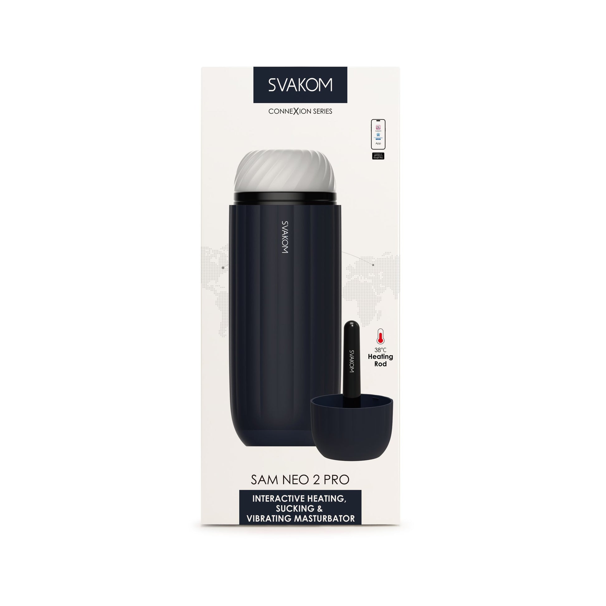 SVAKOM - Sam Neo 2 PRO Interactive Masturbator - Blue