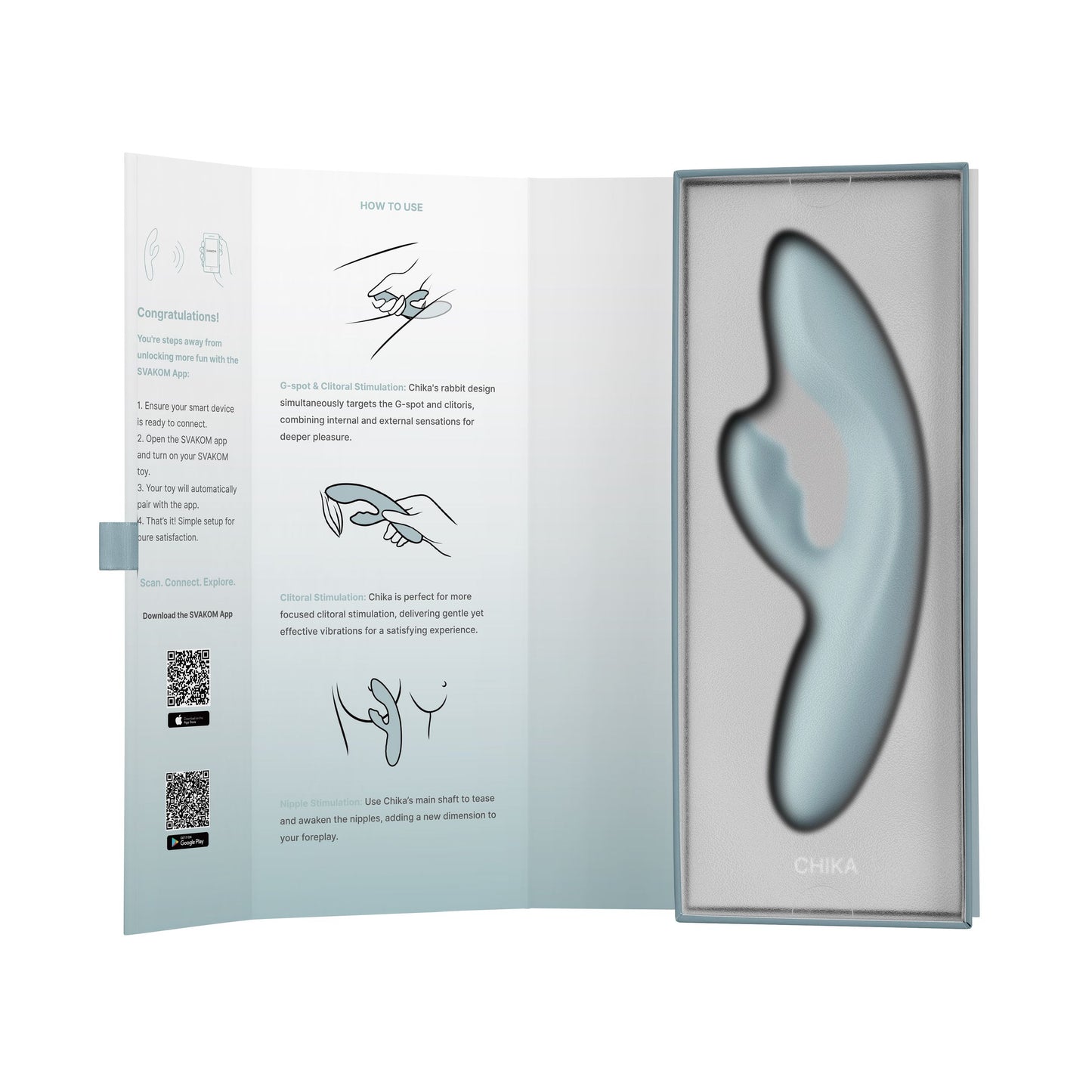 SVAKOM - Chika App-Controlled Warming Tarzan Vibrator