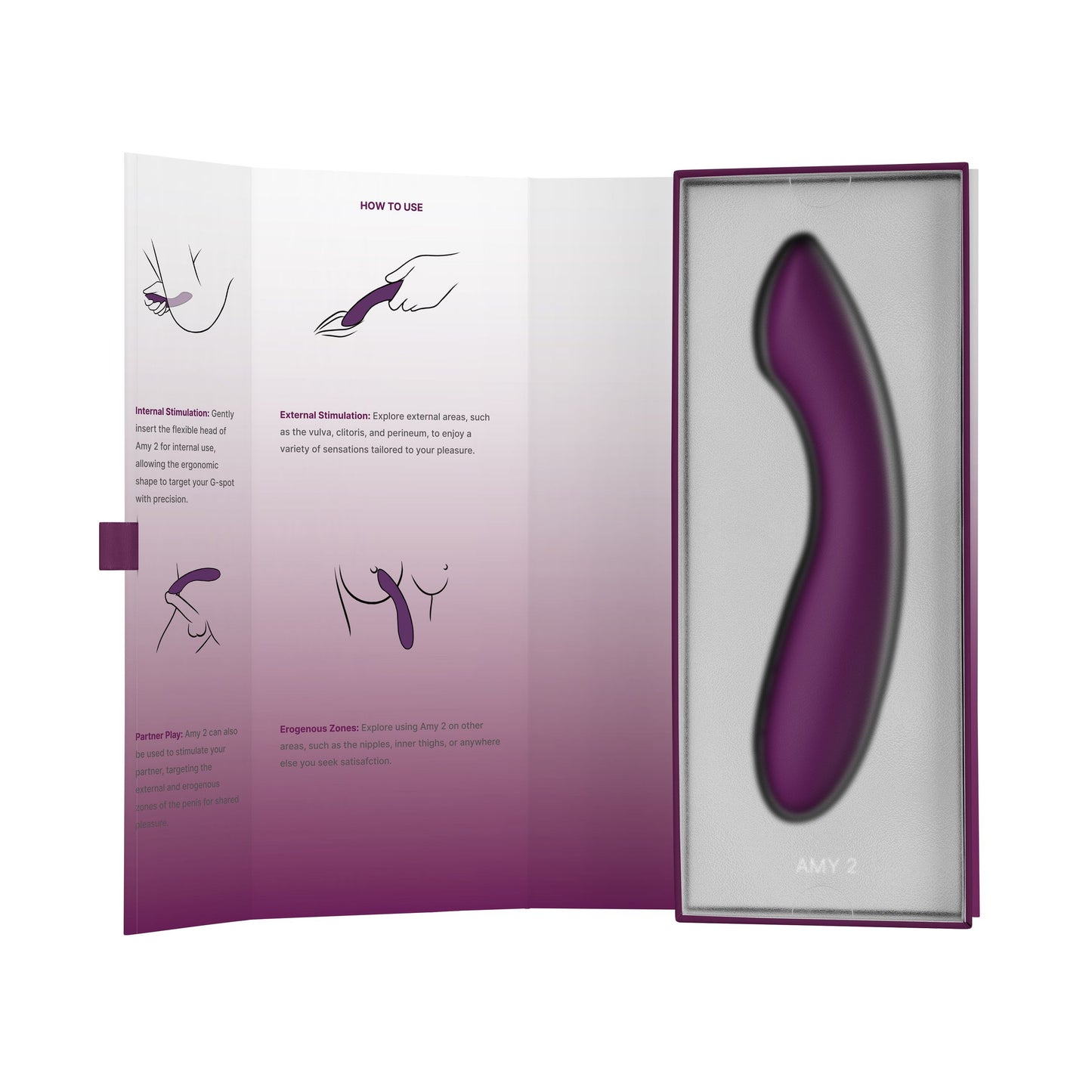 SVAKOM - AMY 2 G-Spot & Clitoral Vibrator - Violet