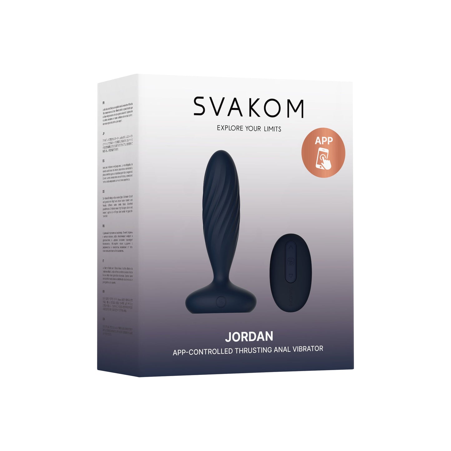 SVAKOM - Jordan Thrusting Butt Plug - Azul