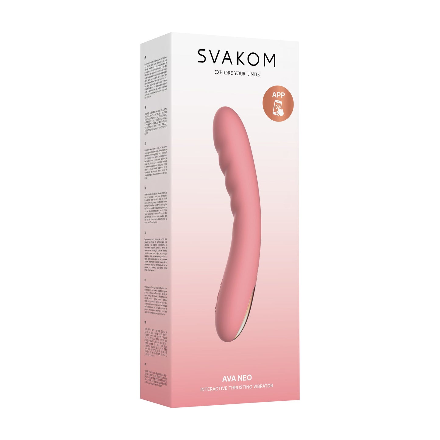 SVAKOM - Ava Neo Interactive Thrusting Vibrator - Peach – Clitoral Vibrator