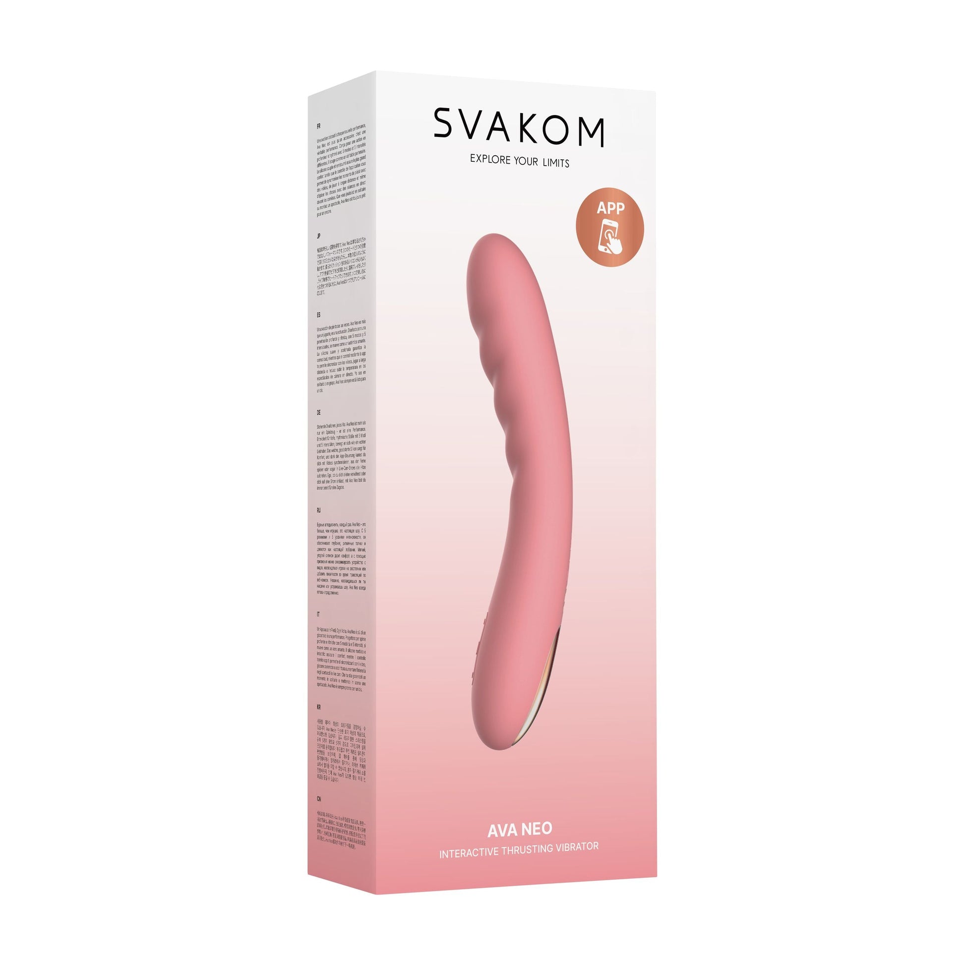 SVAKOM - Ava Neo Interactive Thrusting Vibrator Peach