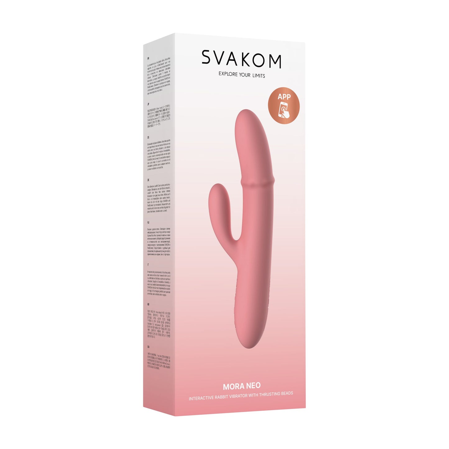 SVAKOM - Mora Neo Interactive Thrusting Vibrator - Peach