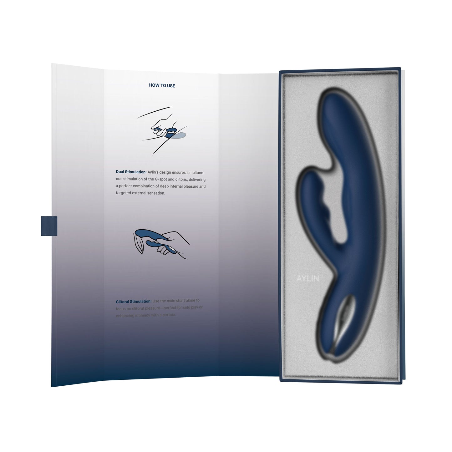 Svakom - Aylin Powerful Pulsating Dual-Headed Vibrator - Dark Blue
