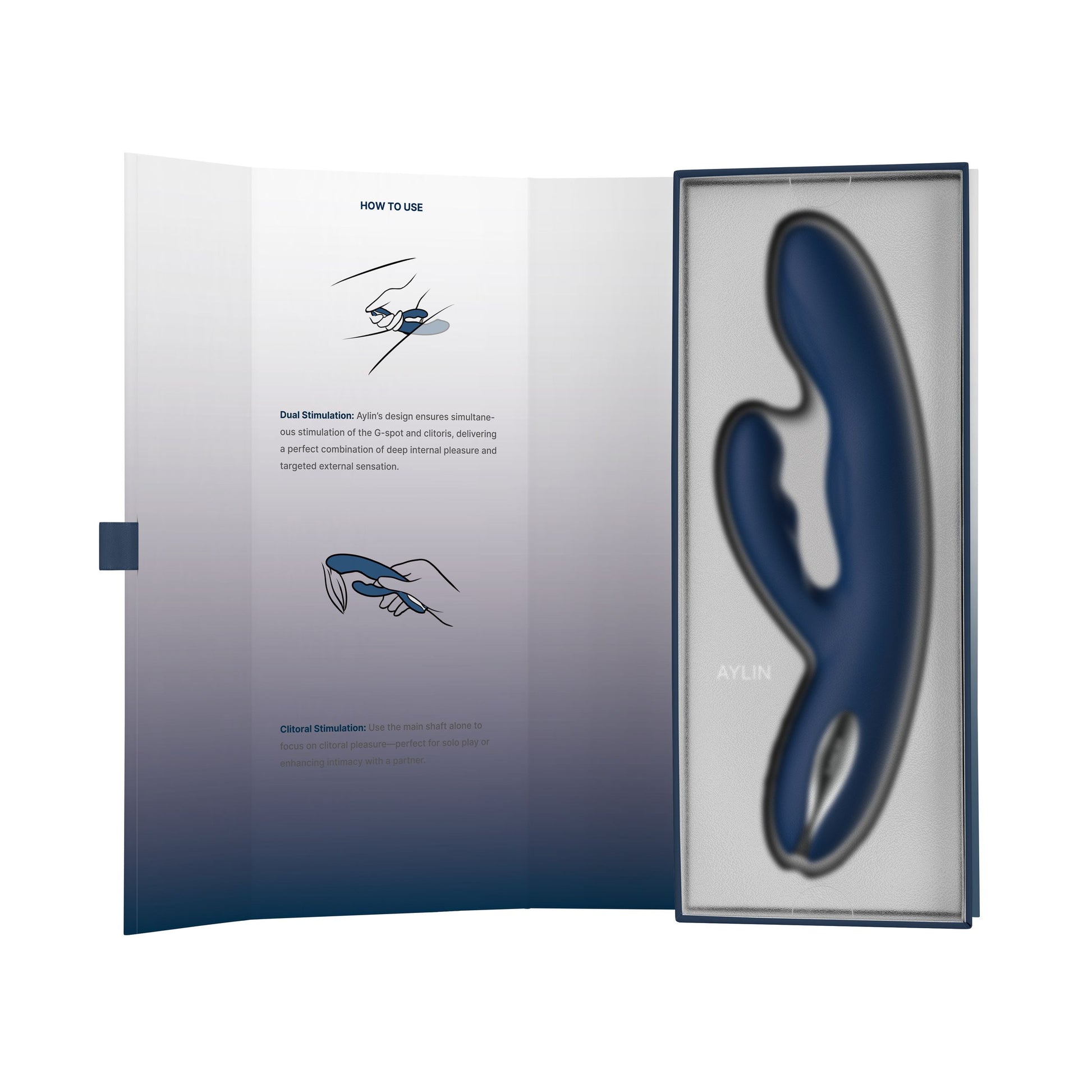 Svakom - Aylin Powerful Pulsating Dual-Headed Vibrator - Dark Blue