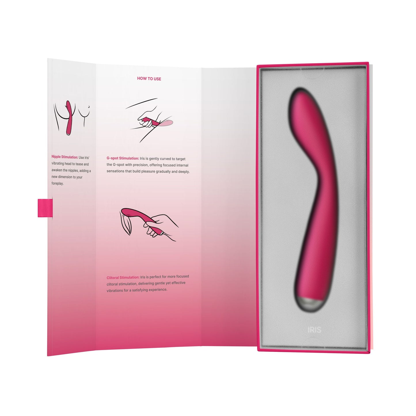 SVAKOM - Iris G-Spot And Clitoris Vibrator - Plum Red