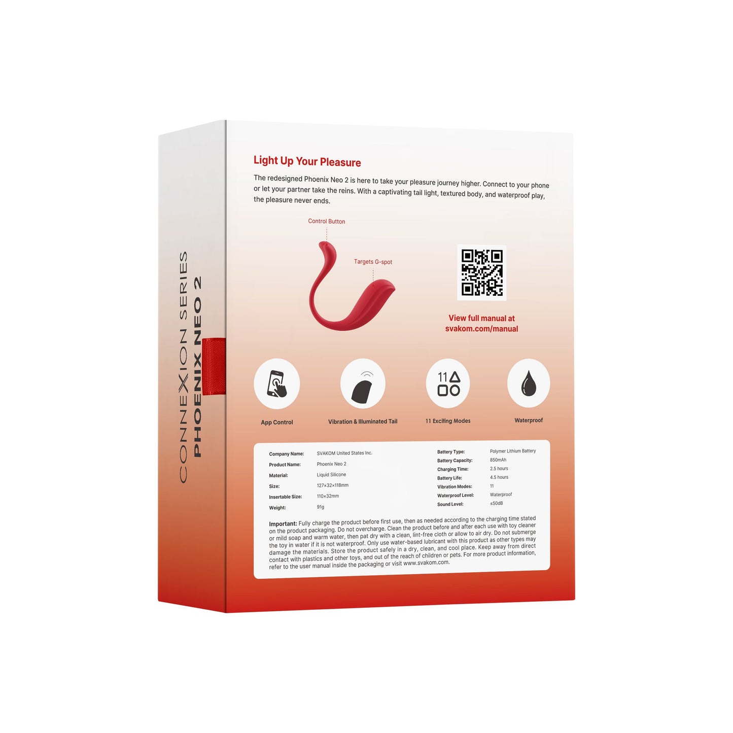 SVAKOM - Phoenix Neo 2 Interactive Bullet Vibrator