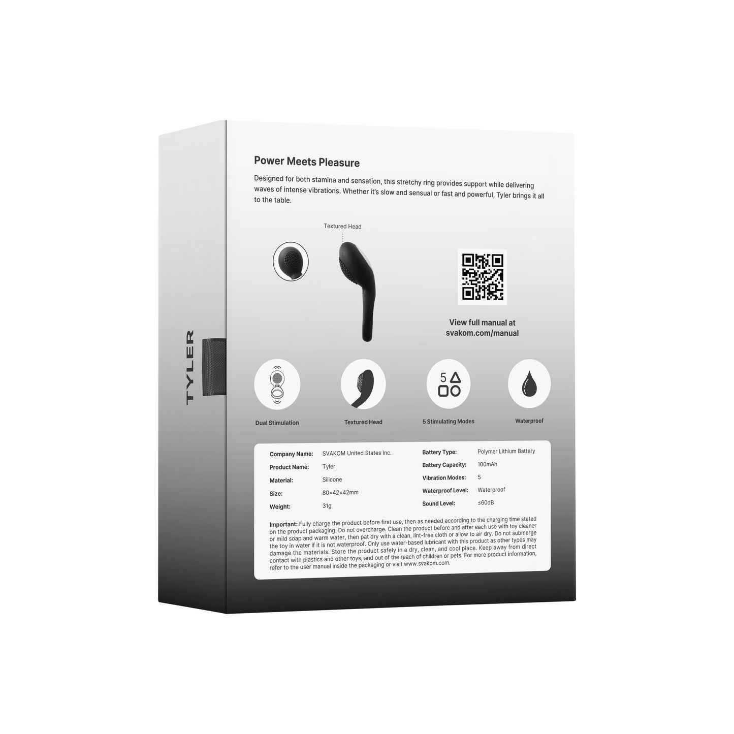 SVAKOM - Tyler Vibrating Cock Ring