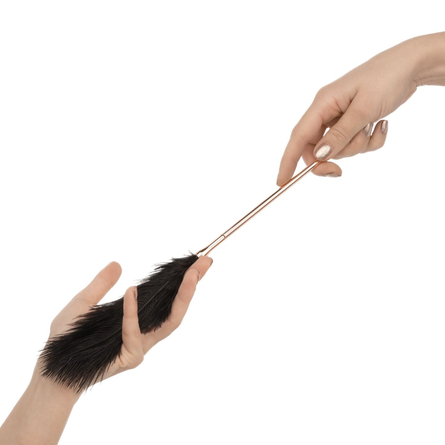 Rosy Gold - Feather Tickler & Whip - Rosegold – Flogger