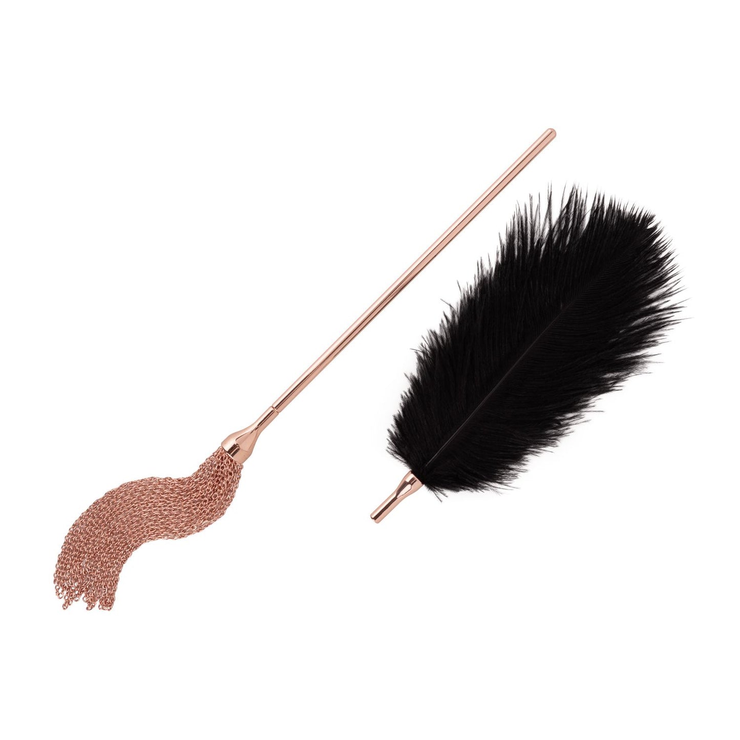 Rosy Gold - Feather Tickler & Whip - Rosegold – Flogger