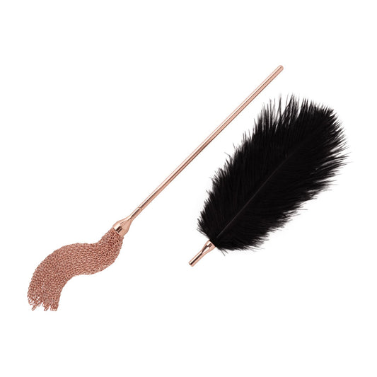 Rosy Gold - Feather Tickler & Whip - Rosegold – Flogger