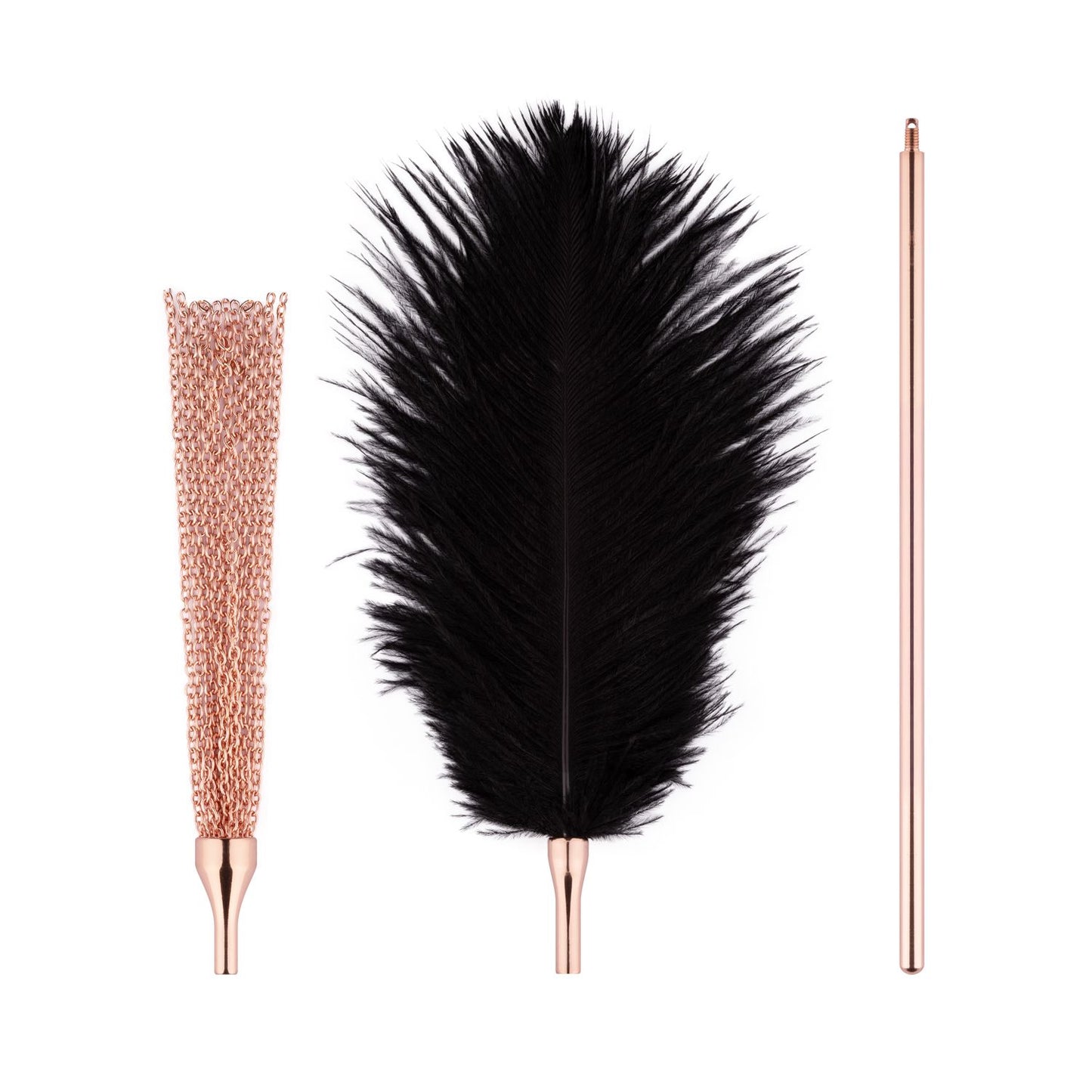Rosy Gold - Feather Tickler & Whip - Rosegold – Flogger