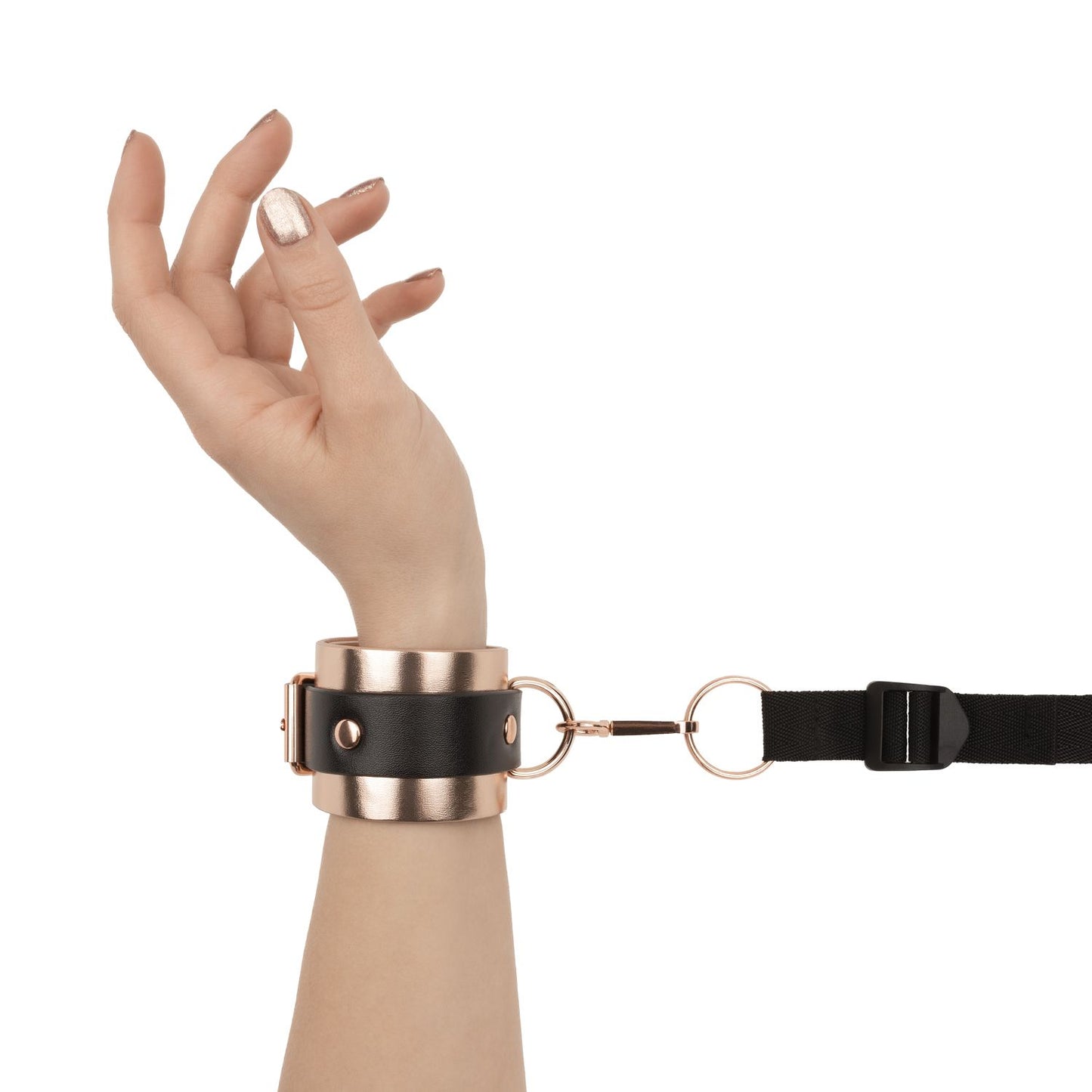 Rosy Gold - Under-Mattress Restraint Set - Black – Bondage Kit