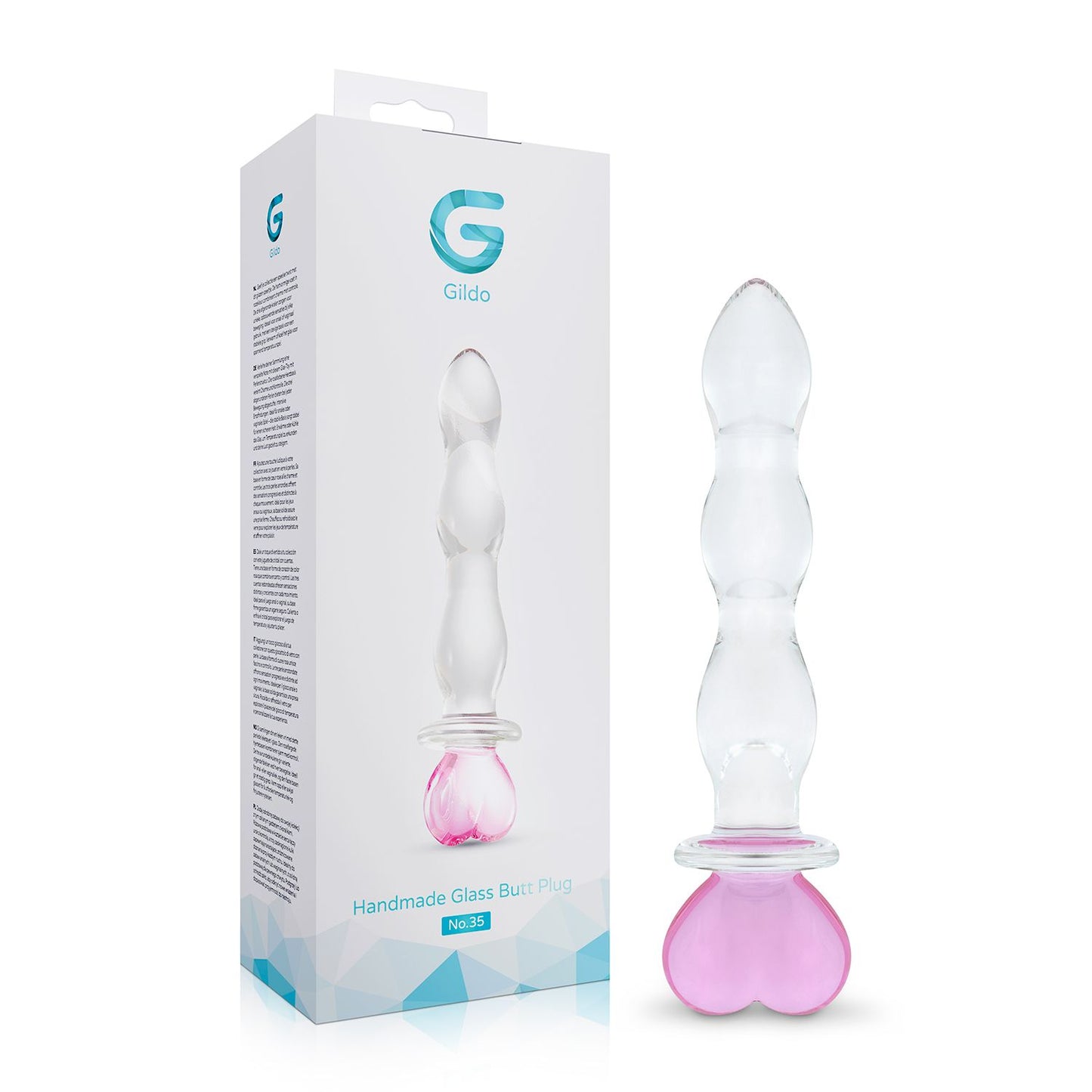 No. 35 Glass Dildo Heart Shape 7.4 Inch (18.8 cm) | Gildo