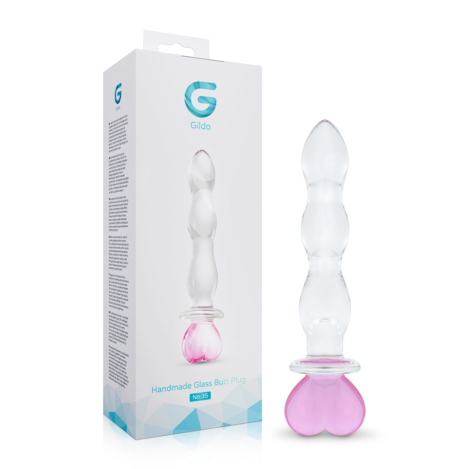 No. 35 Glass Dildo Heart Shape 7.4 Inch (18.8 cm) | Gildo