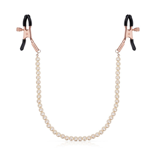 Rosy Gold - Pearls Nipple Clamps - Adjustable Design – Adjustable Nipple Clamps