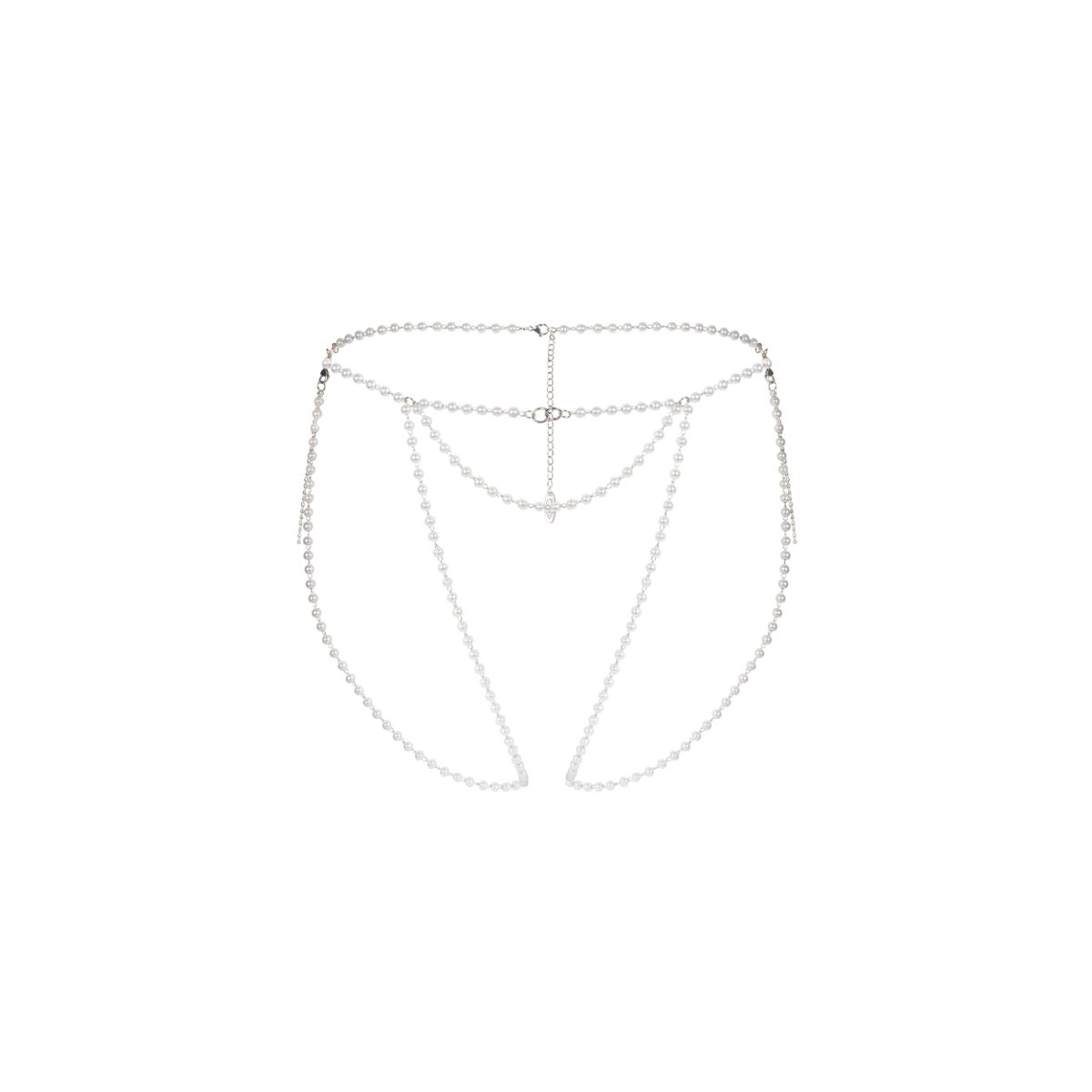 Obsessive - Lyxa Jewelry Open Panties - Silver – Crotchless Knickers