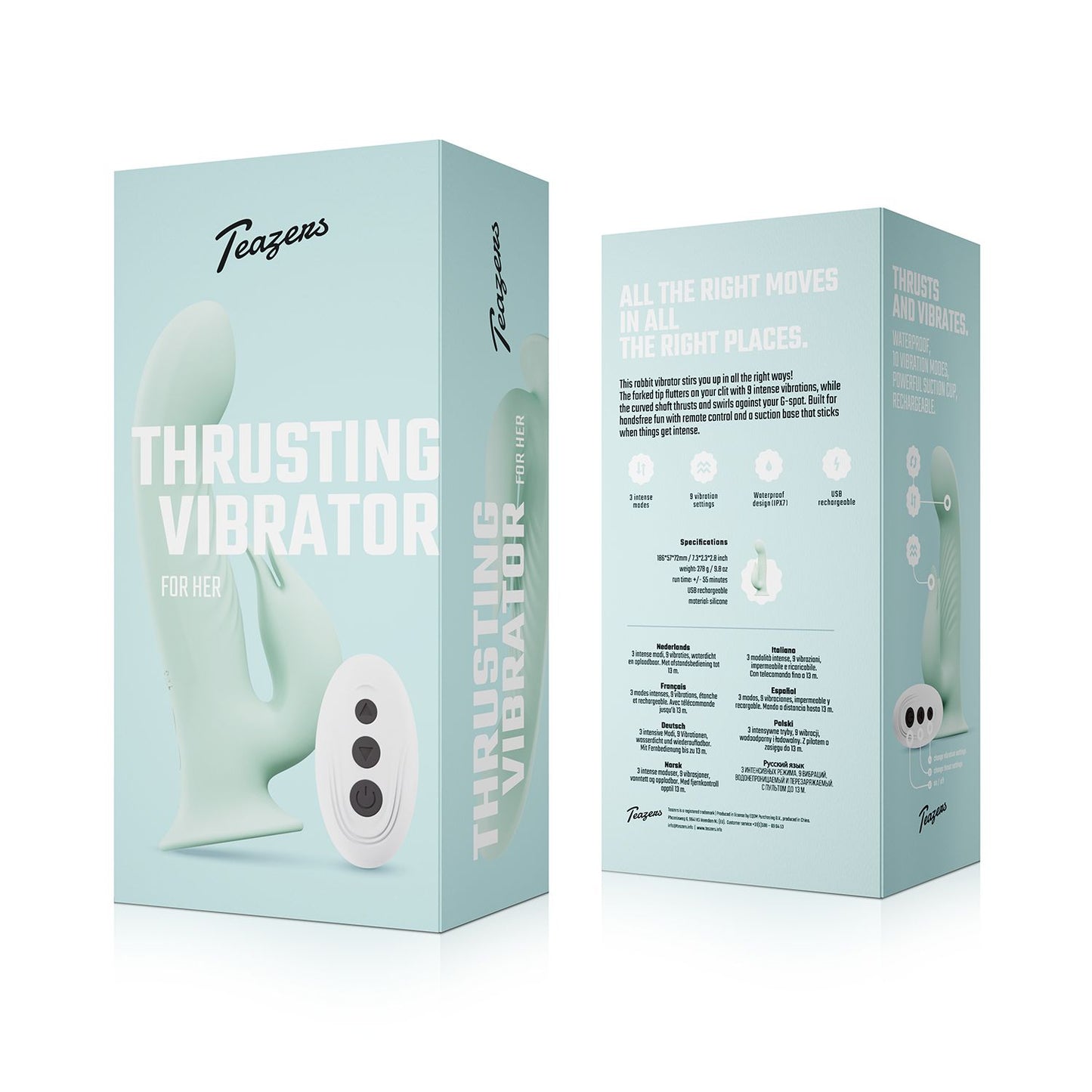 Teazers - Rotating Rabbit Vibrator - With Remote Control – Remote Control Rabbit Vibrator