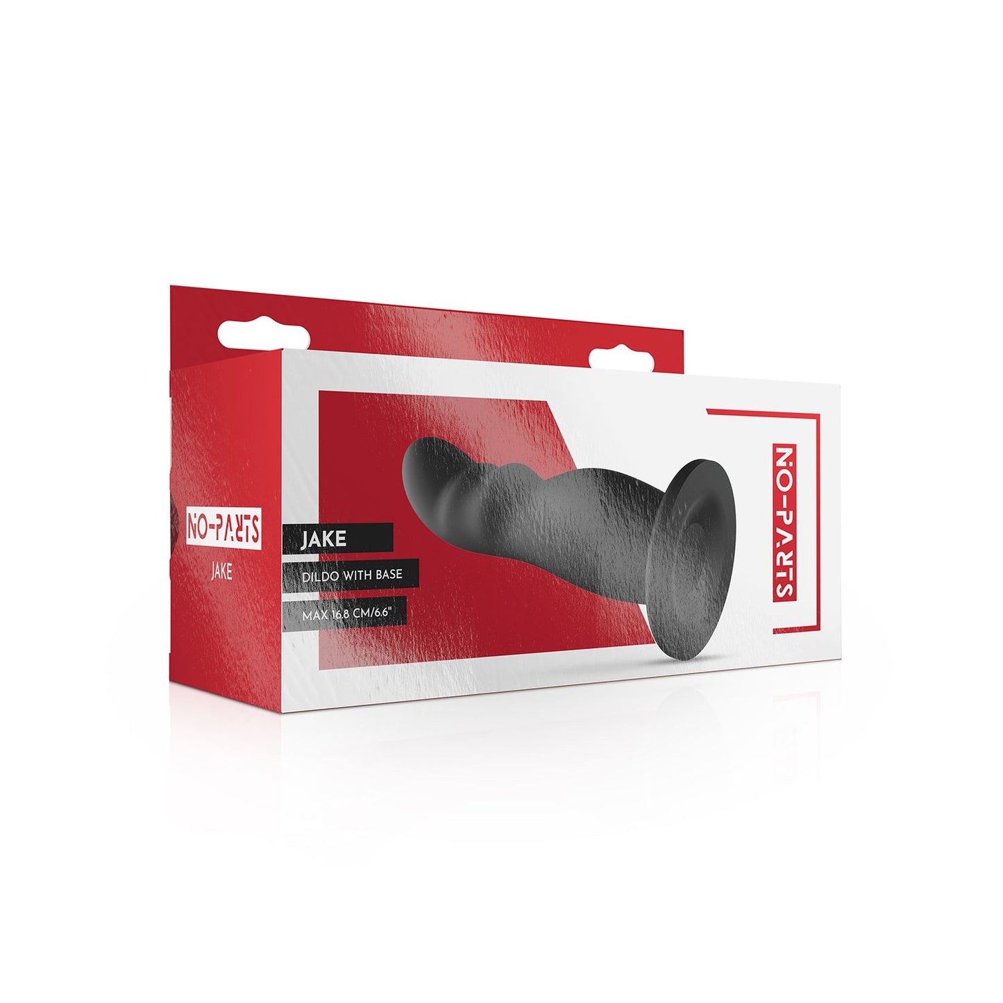 No-Parts - Jake Dildo with Base - Black – Strap on Dildo