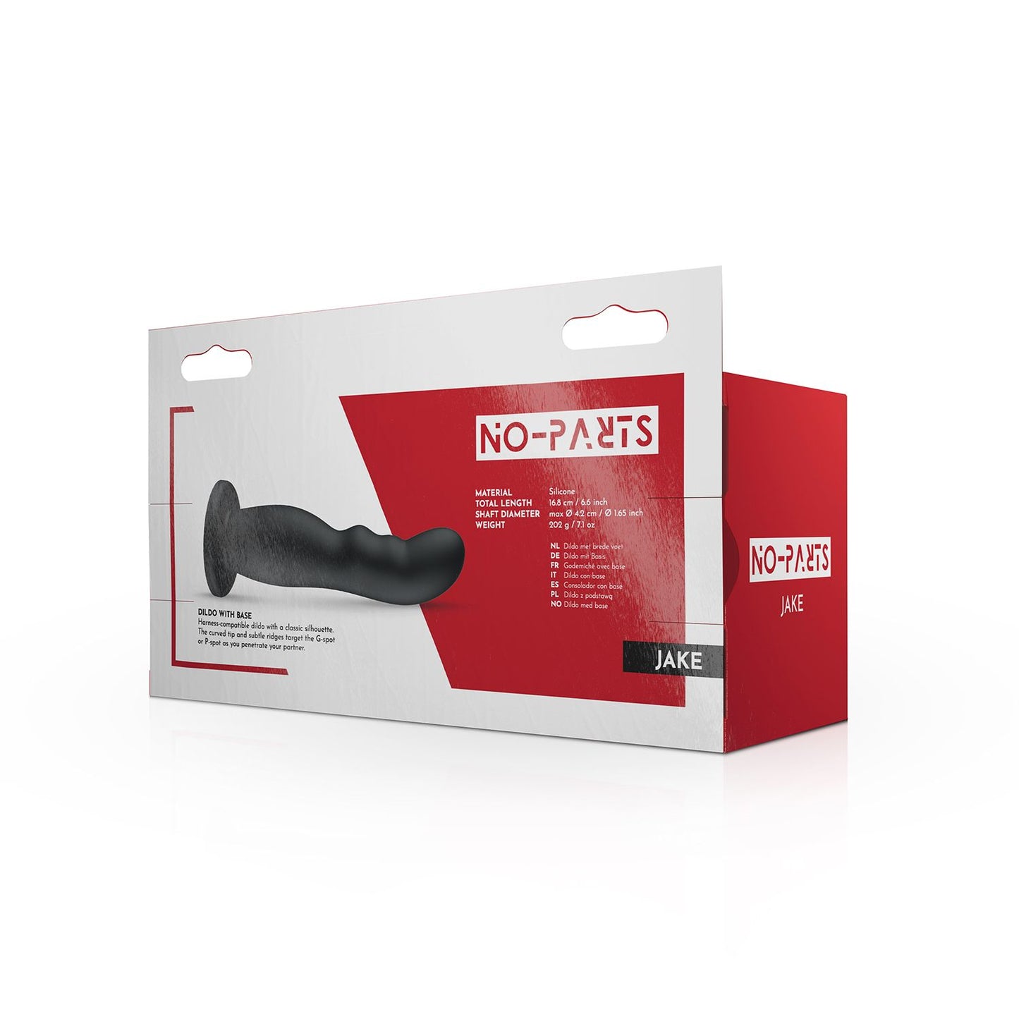 No-Parts - Jake Dildo with Base - Black – Strap on Dildo