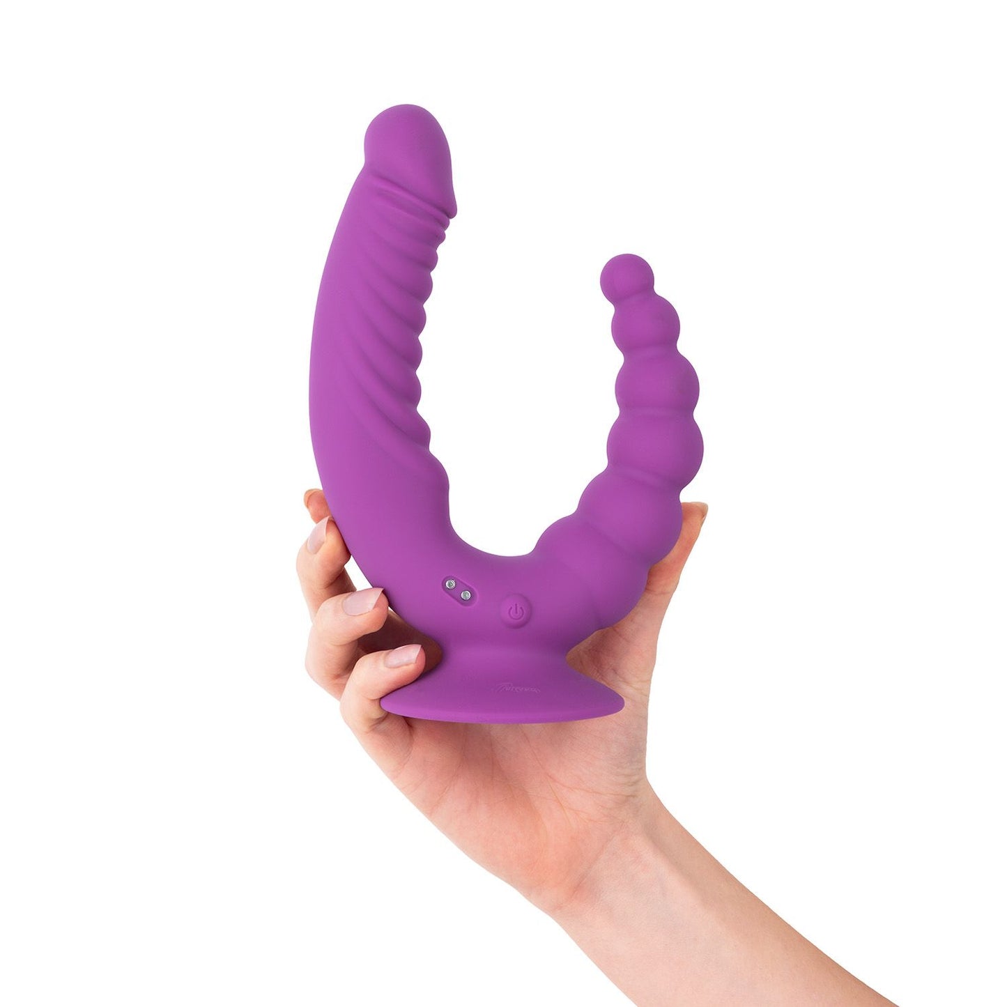 Teazers - Vibrador Duplo com Ventosa e Controlo Remoto - Roxo
