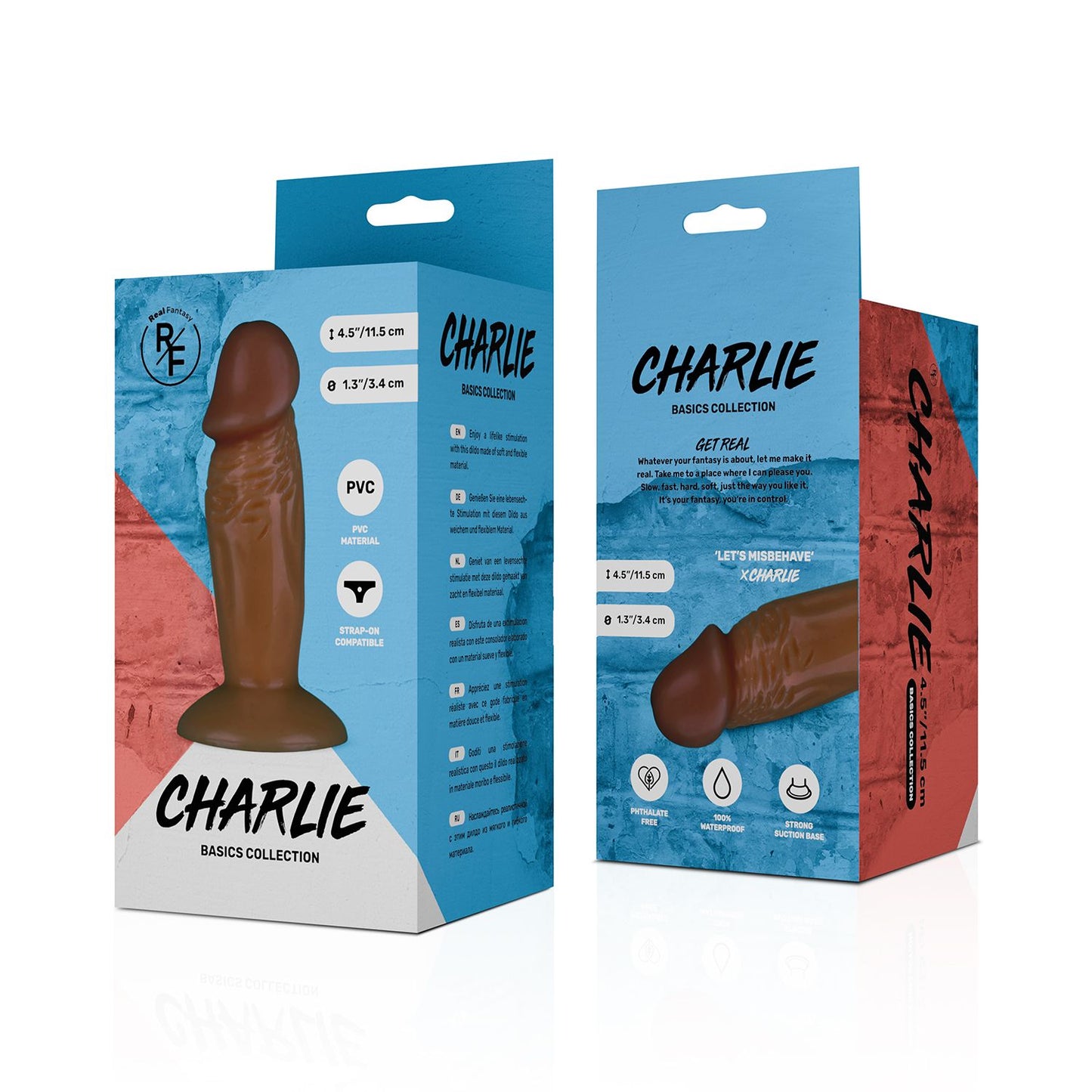 Charlie Realistic Dildo with Suction Cup - 11.5 cm