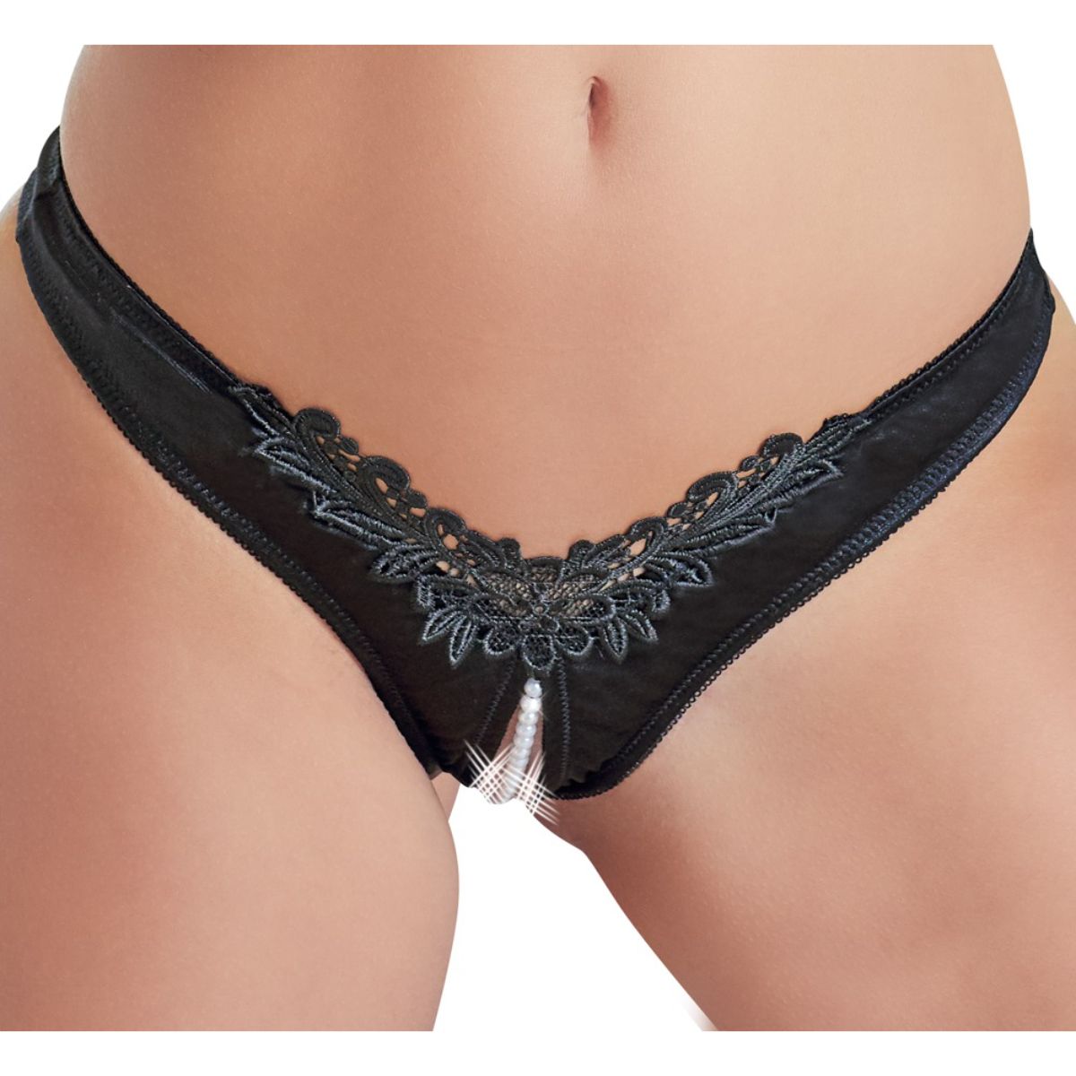 Cottelli Collection - G-string With Pearls - Black