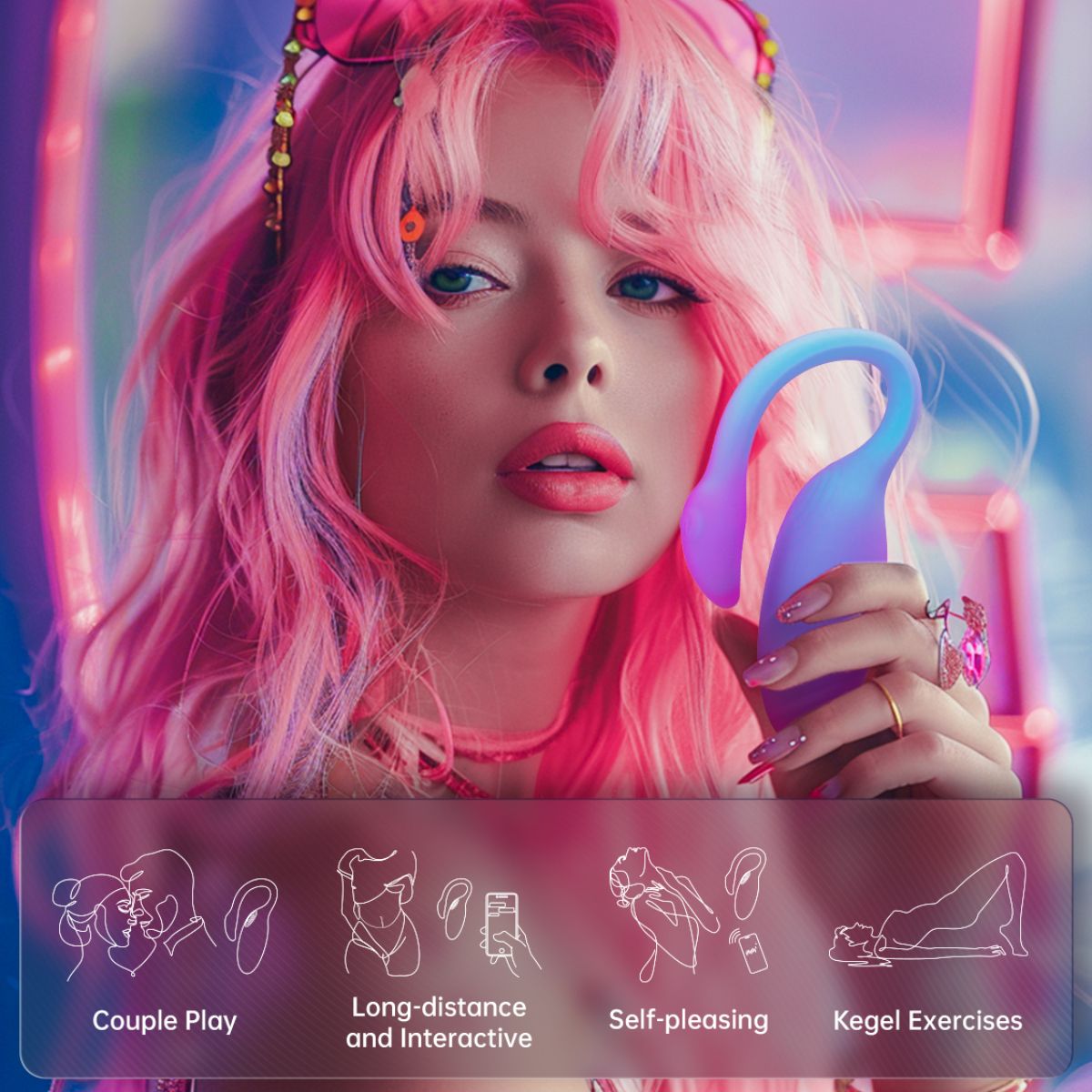 Magic Motion - Magic Flamingo Max Vibrating Egg - Blue