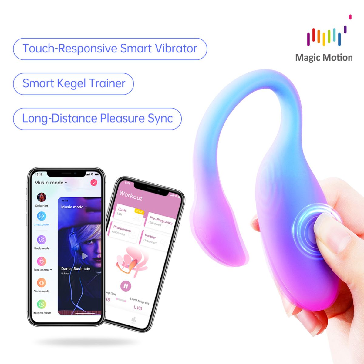 Magic Motion - Magic Flamingo Max Vibrating Egg - Blue