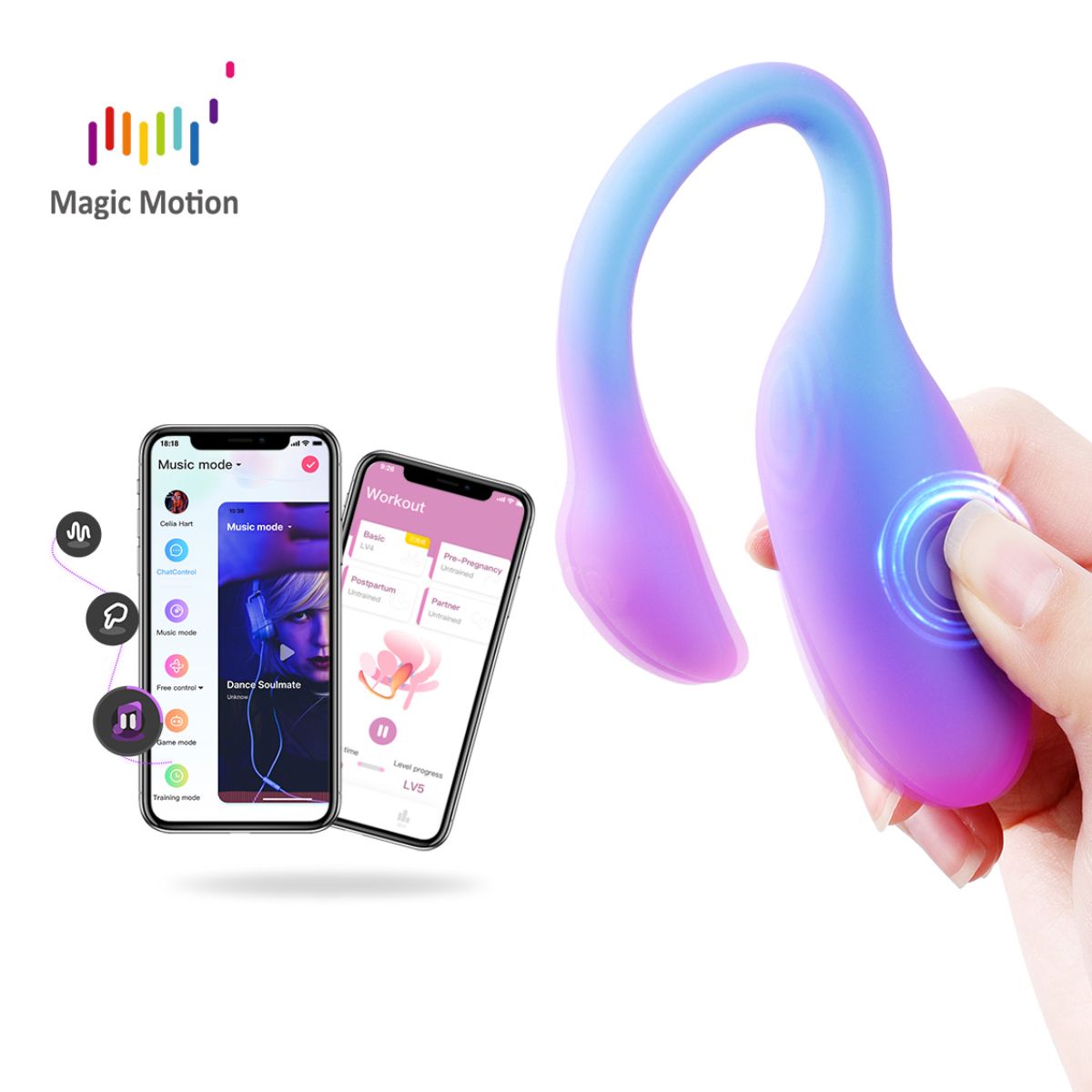 Magic Motion - Magic Flamingo Max Vibrating Egg - Blue