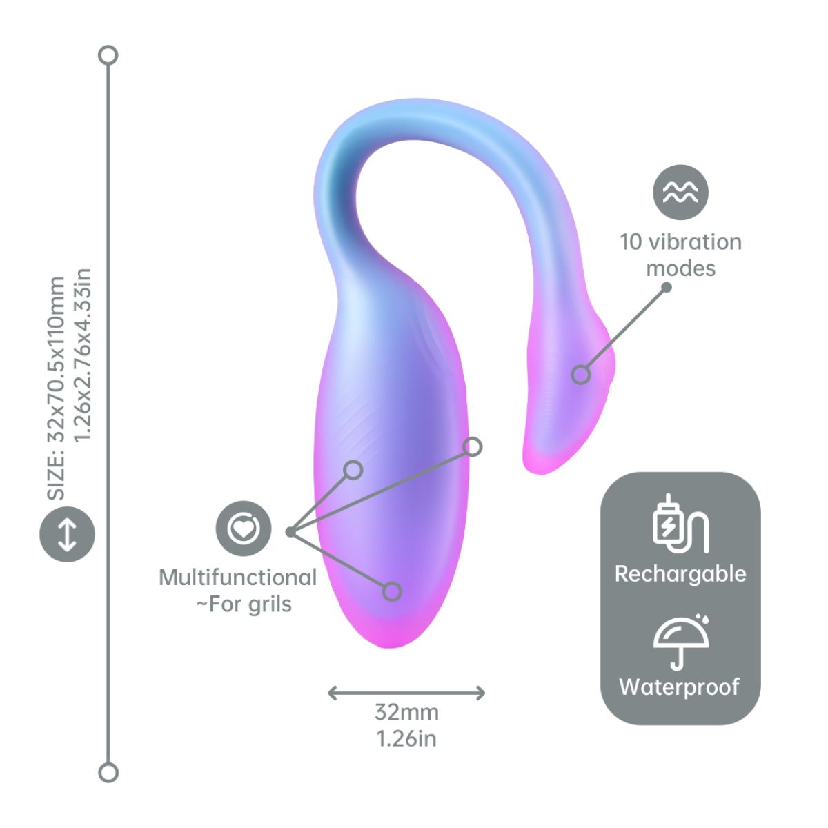 Magic Motion - Magic Flamingo Max Vibrating Egg - Blue