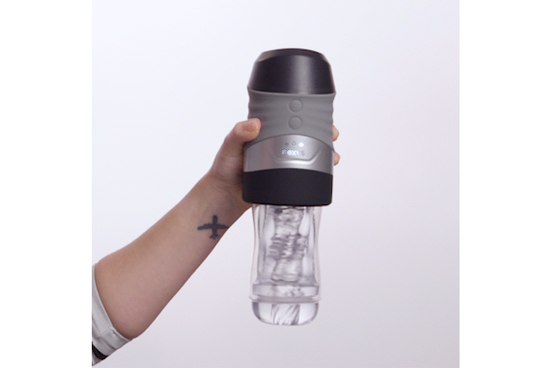 Nexus – Alpha Surge Masturbator with Rotation & Suction – Black